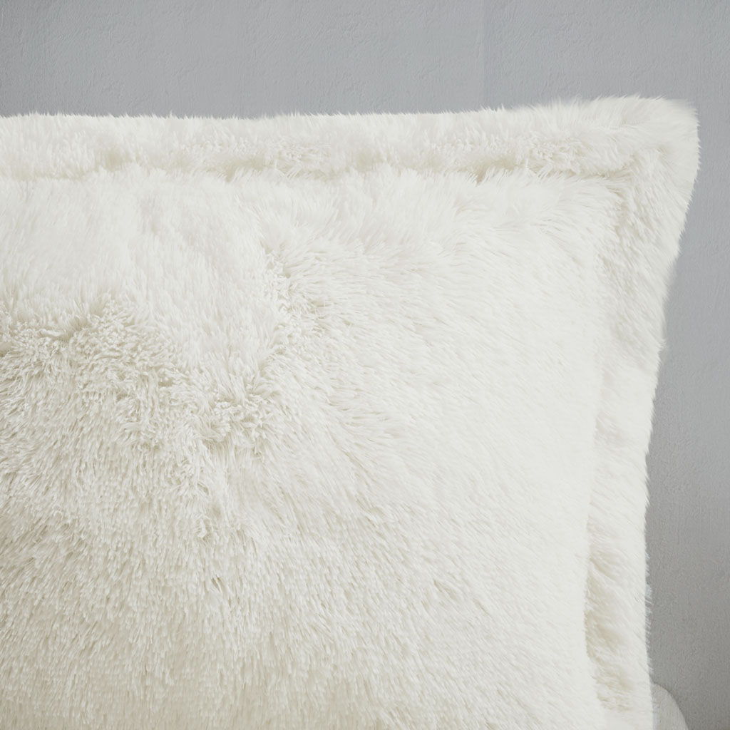 Malea - Shaggy Duvet Cover Set - Ivory