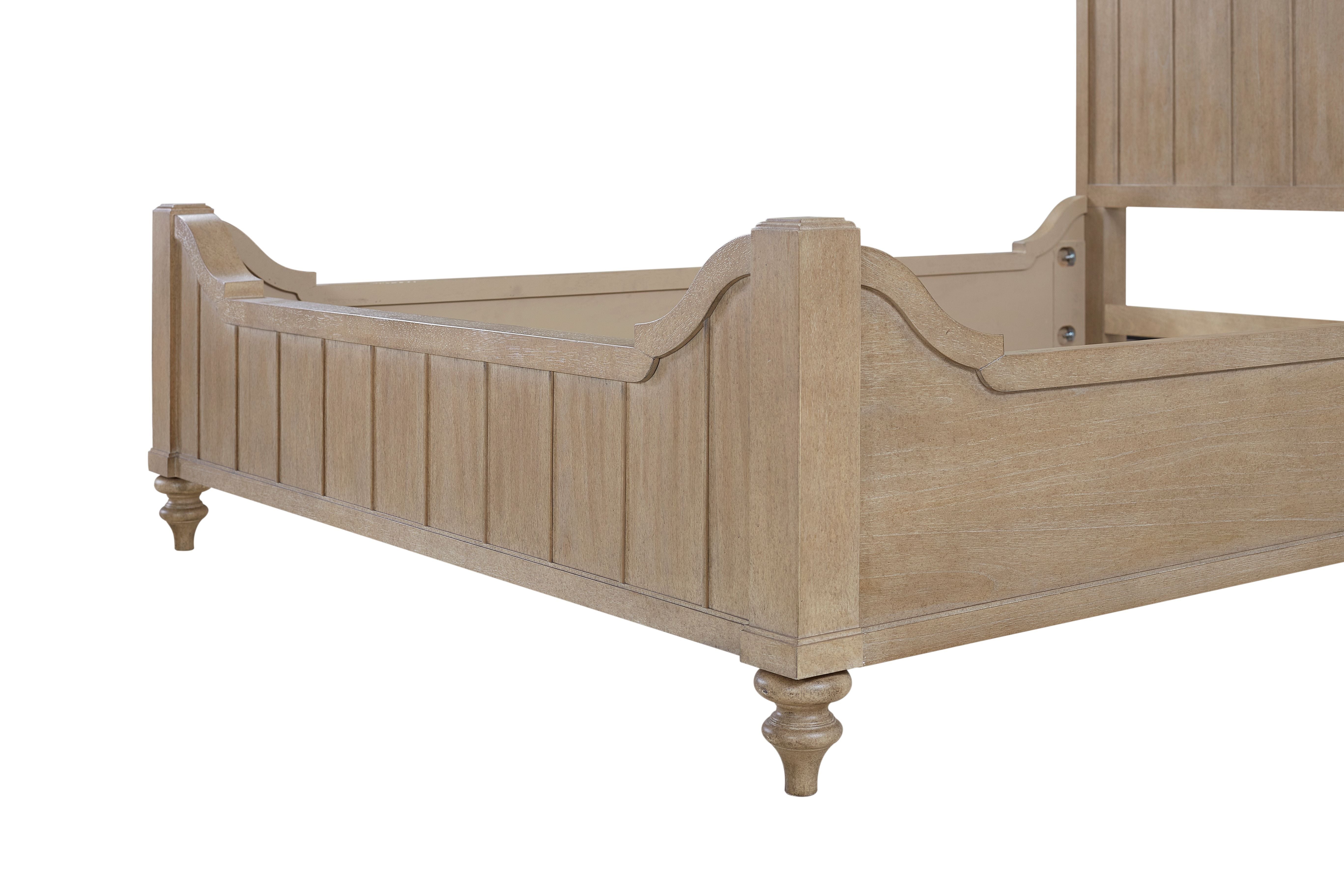 Queen Panel Bed With Transitional Casual Design - Sand