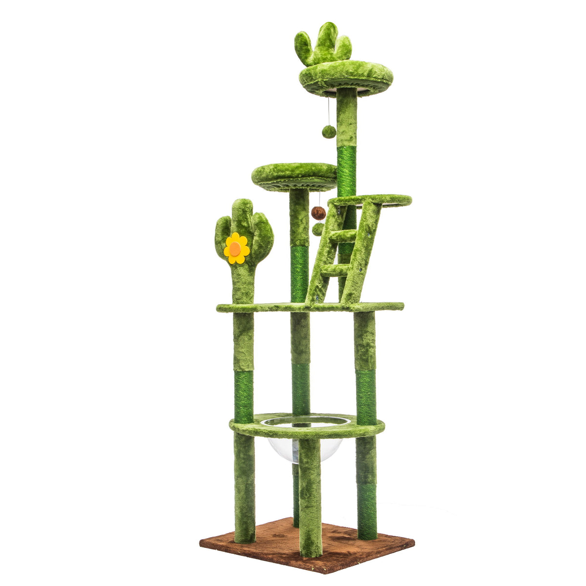 Cactus Cat Tree With Transparent Capsule