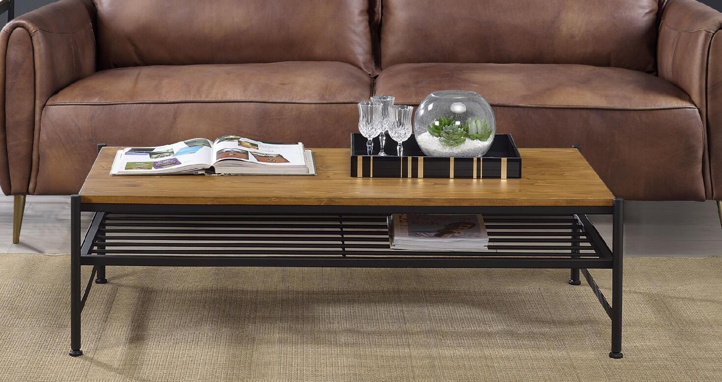 ACME Kande Coffee Table, Oak & Black 83865