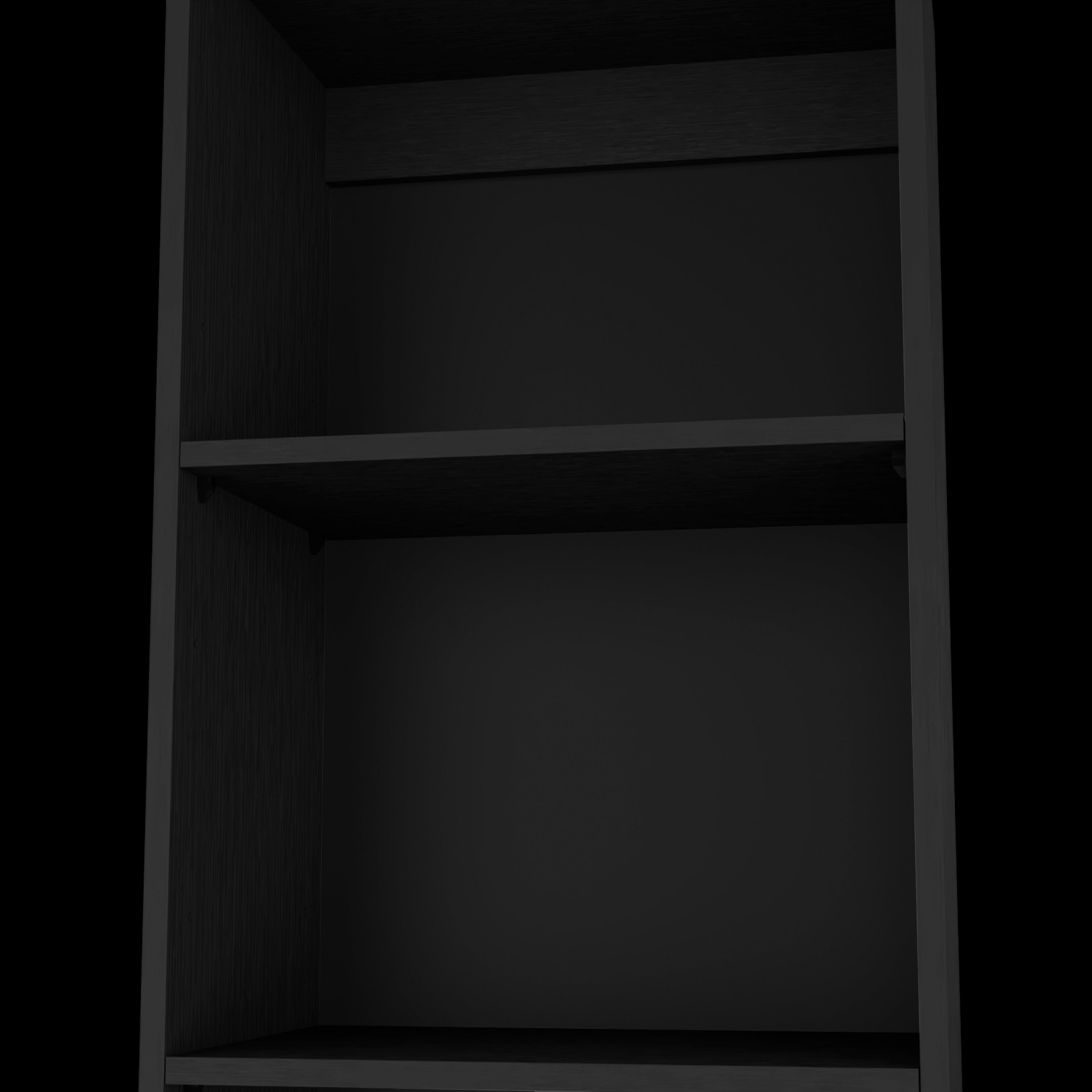 Zachary Black 5-Shelf Slim Bookcase