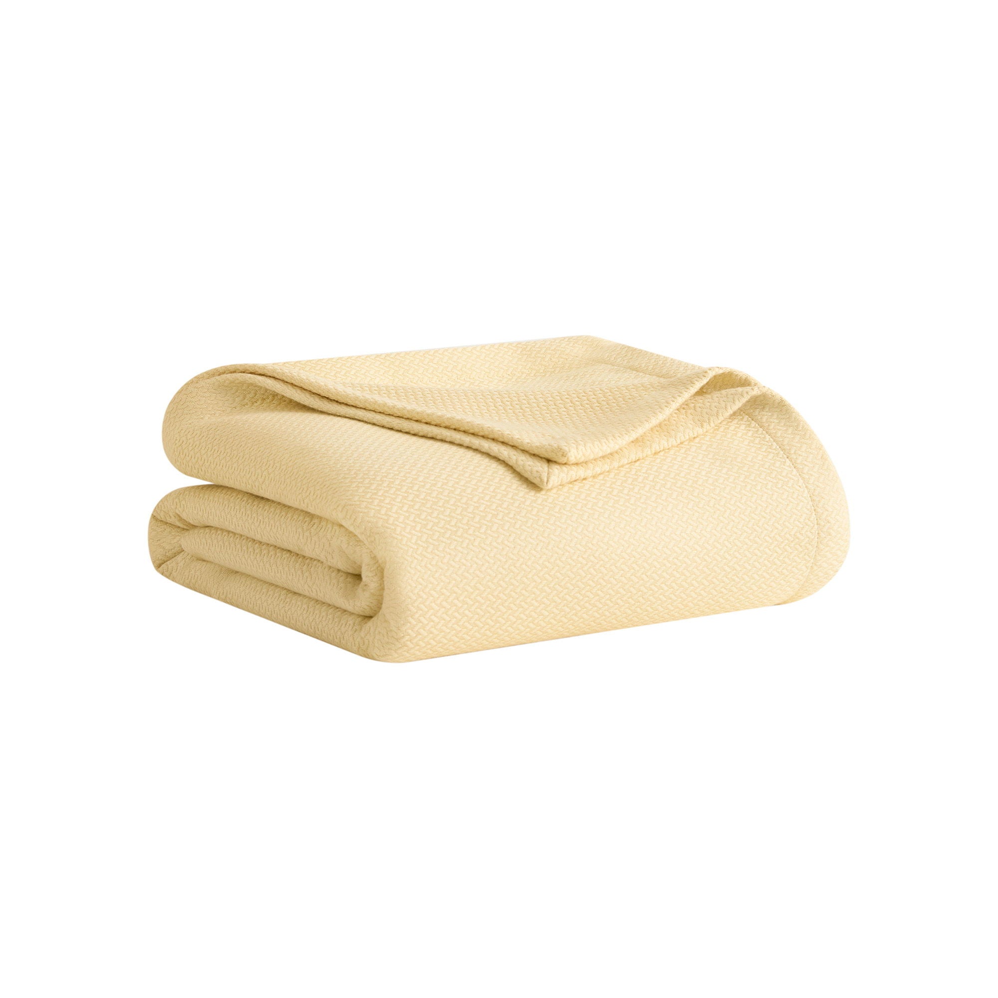 Egyptian Cotton - King 100% Certified Egyptian Cotton Blanket - Micro-Herringbone Yellow