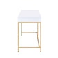 ACME Ottey Vanity Desk  in White High Gloss & Gold Finish AC00899