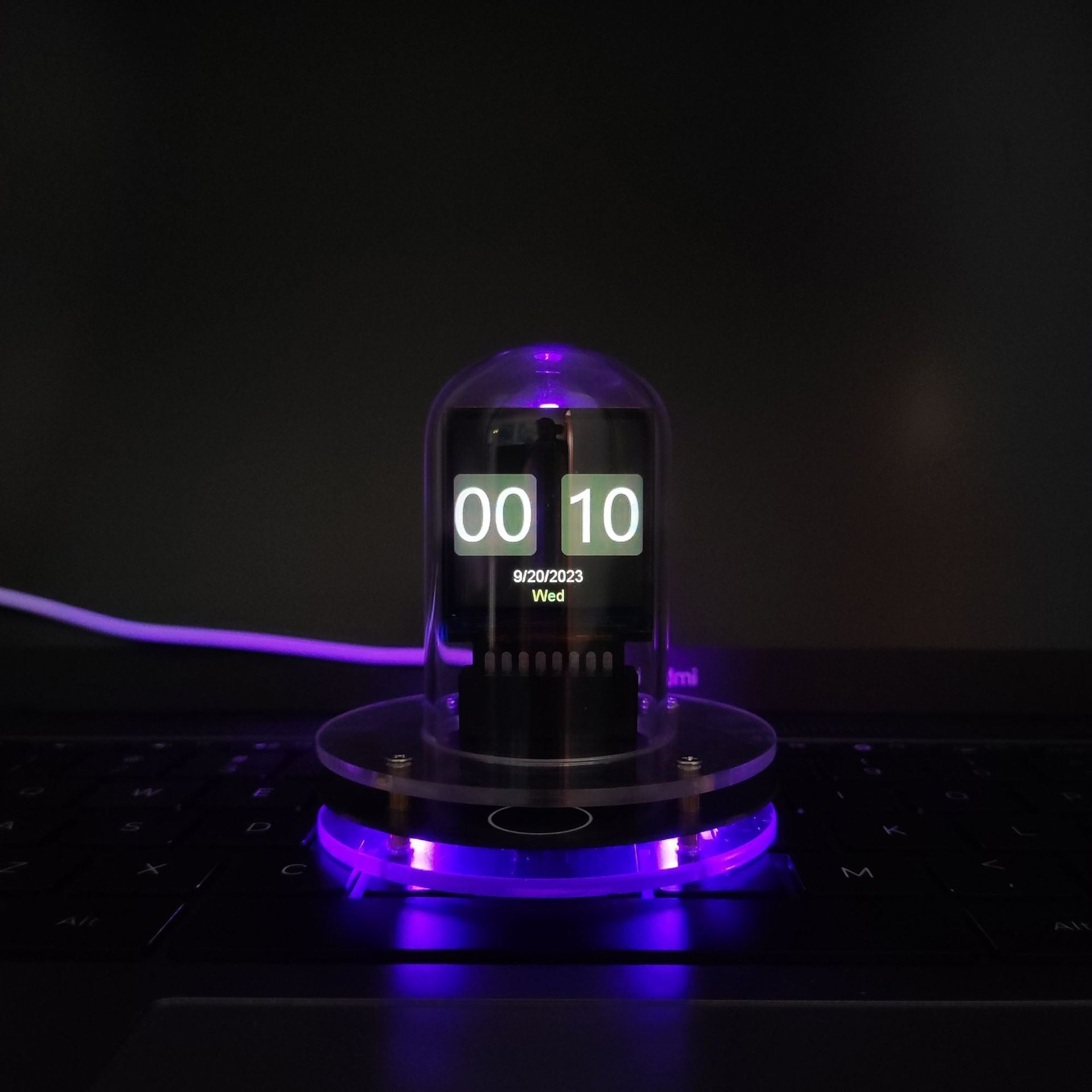 Intelligent Glow Tube Networking Weather Alarm Clock Temperature and Humidity Display Intelligent Desktop Decoration