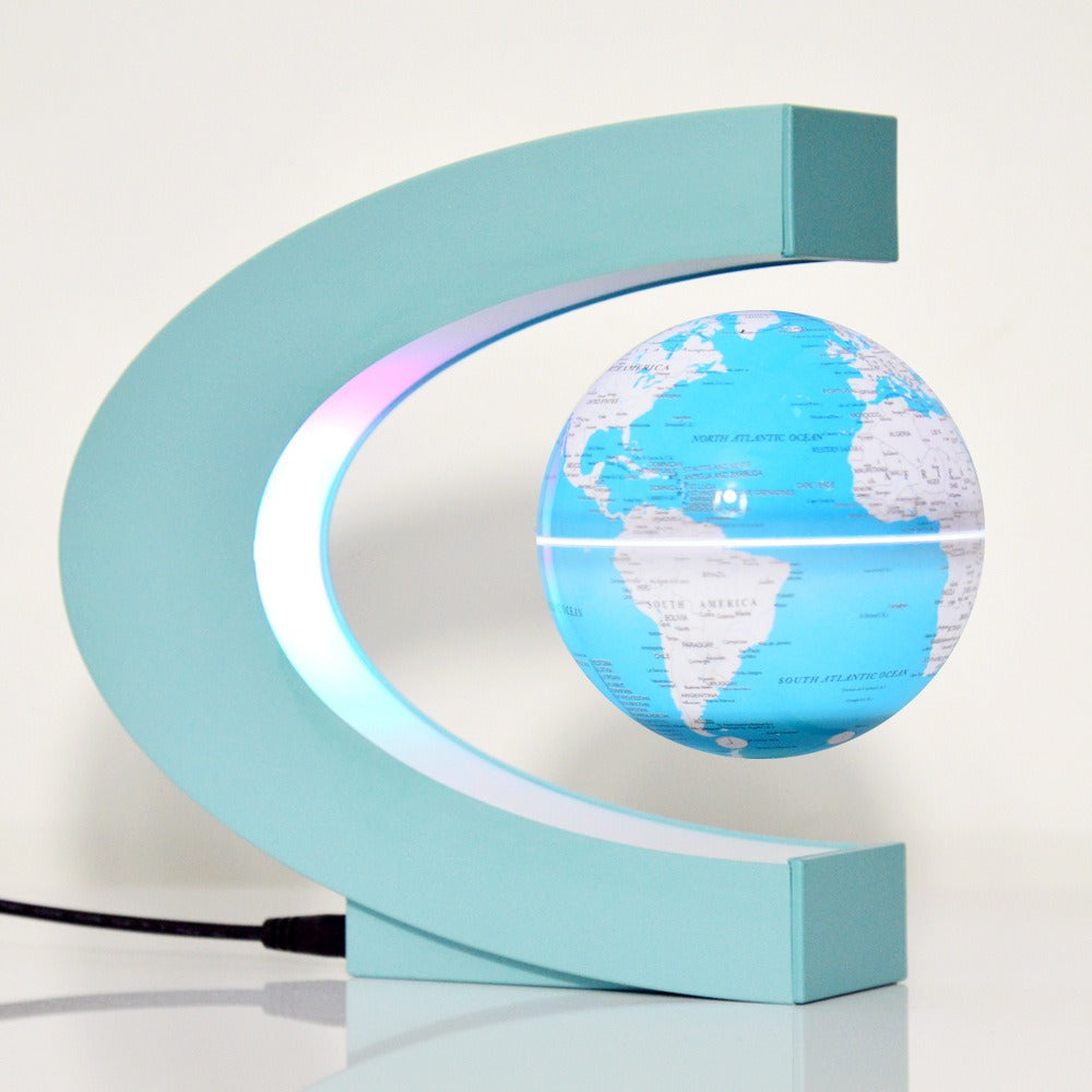 C-Shaped 3-Inch Magnetic Levitation Globe Creative Gifts For Valentine's Day Novel Home Decorations