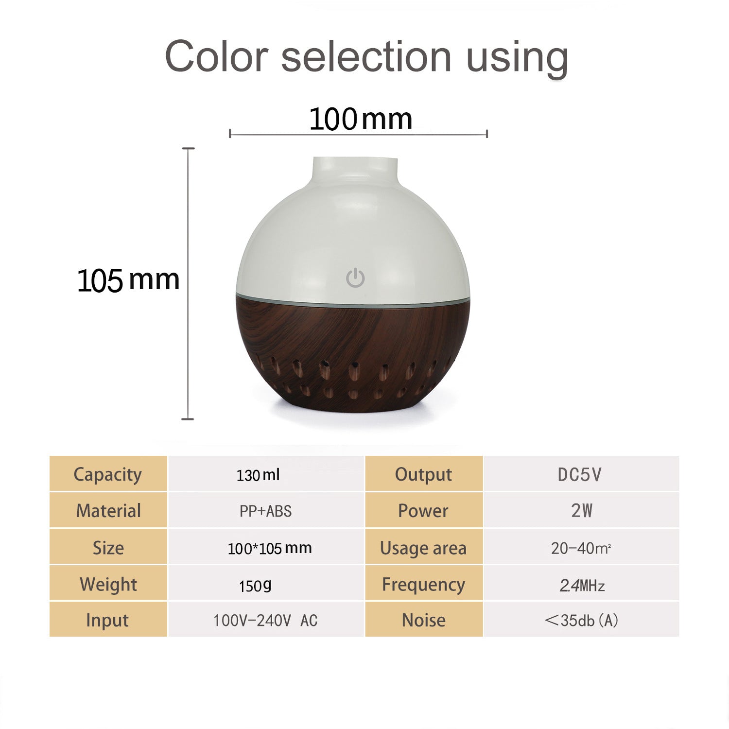 Mini Small Capacity Fog Humidifier Colorful Night Light Humidifier USB Air Humidification Office Desktop