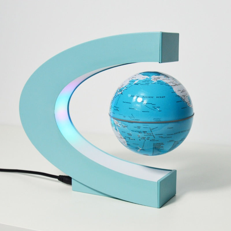 C-Shaped 3-Inch Magnetic Levitation Globe Creative Gifts For Valentine's Day Novel Home Decorations