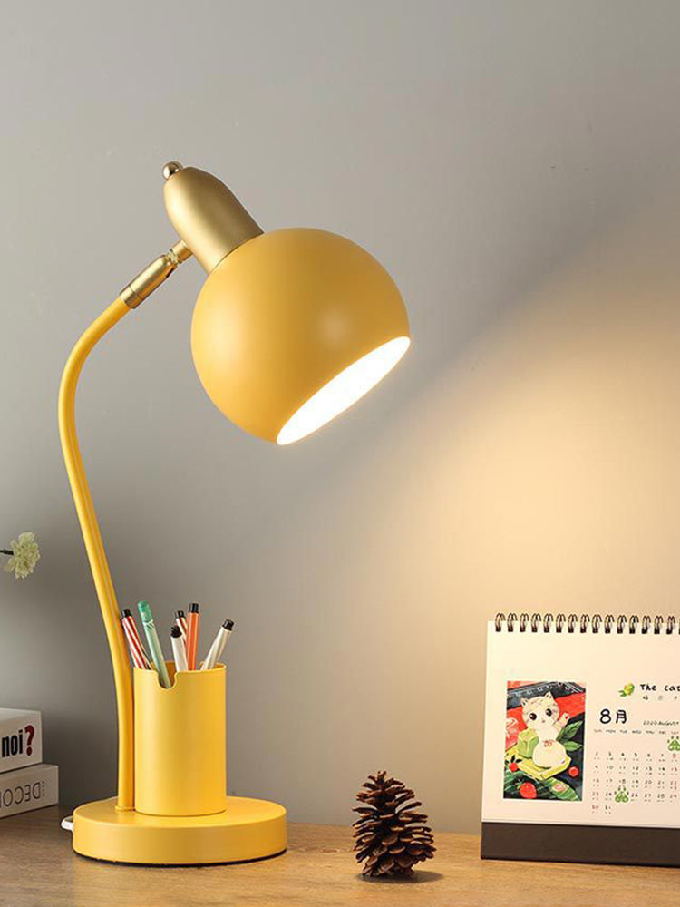 Nordic Plug-In Creative Pen Holder Desk Lamp Eye Protection Desk Student Dormitory Bedroom Ins Girl Bedside Lamp