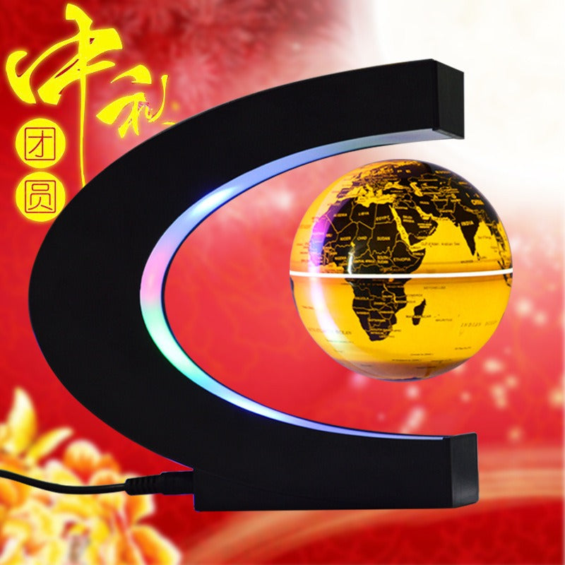 C-Shaped 3-Inch Magnetic Levitation Globe Creative Gifts For Valentine's Day Novel Home Decorations