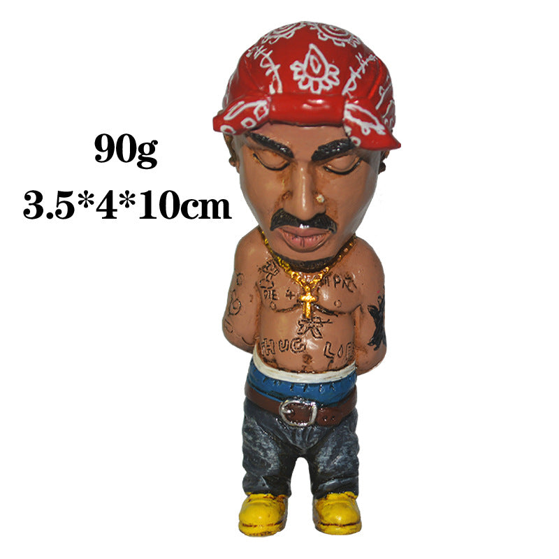 Creative Resin Crafts Legends Domineering Statues Ornaments Personality Rap Office Culture Decorations