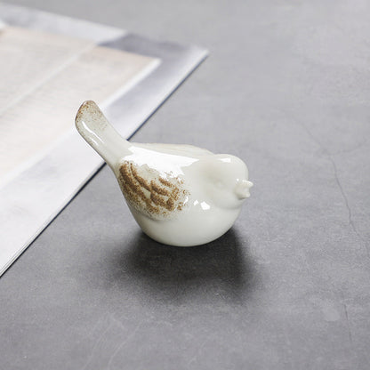 Modern Minimalist Nordic White Ceramic Bird Creative Decoration Home Living Room Office Decoration