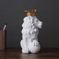 European Style Crown Lion Ornaments Resin Crafts Home Office Porch Decorations