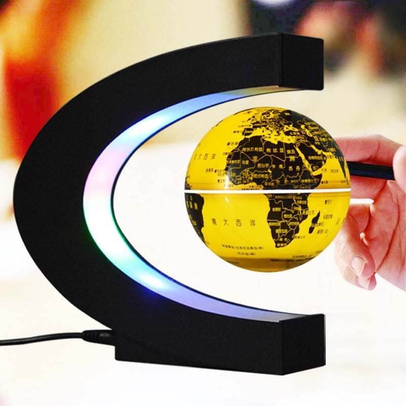 C-Shaped 3-Inch Magnetic Levitation Globe Creative Gifts For Valentine's Day Novel Home Decorations