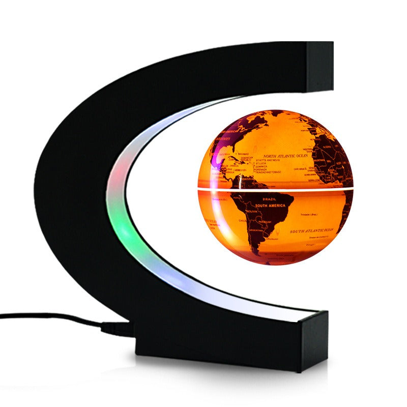C-Shaped 3-Inch Magnetic Levitation Globe Creative Gifts For Valentine's Day Novel Home Decorations