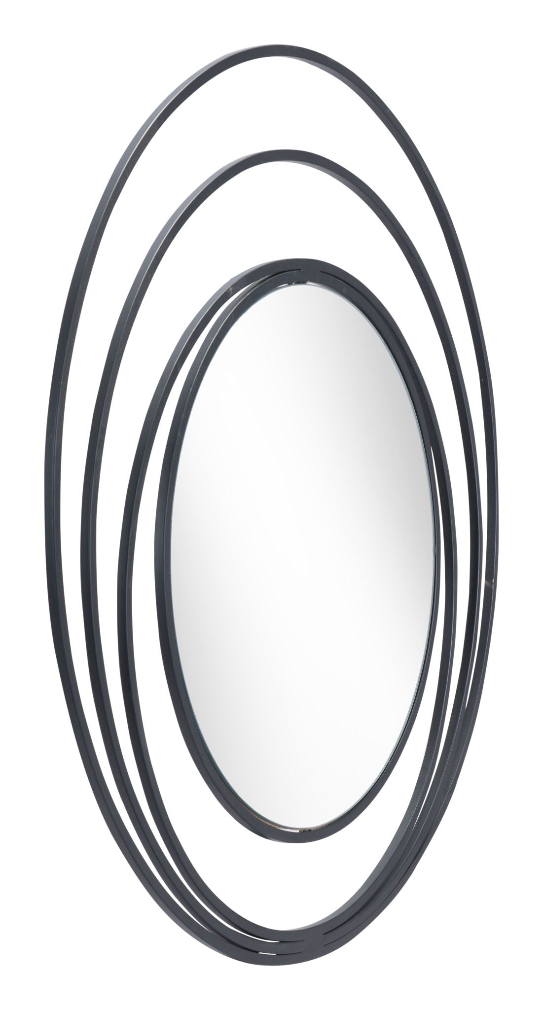 Luna - Round Mirror - Black