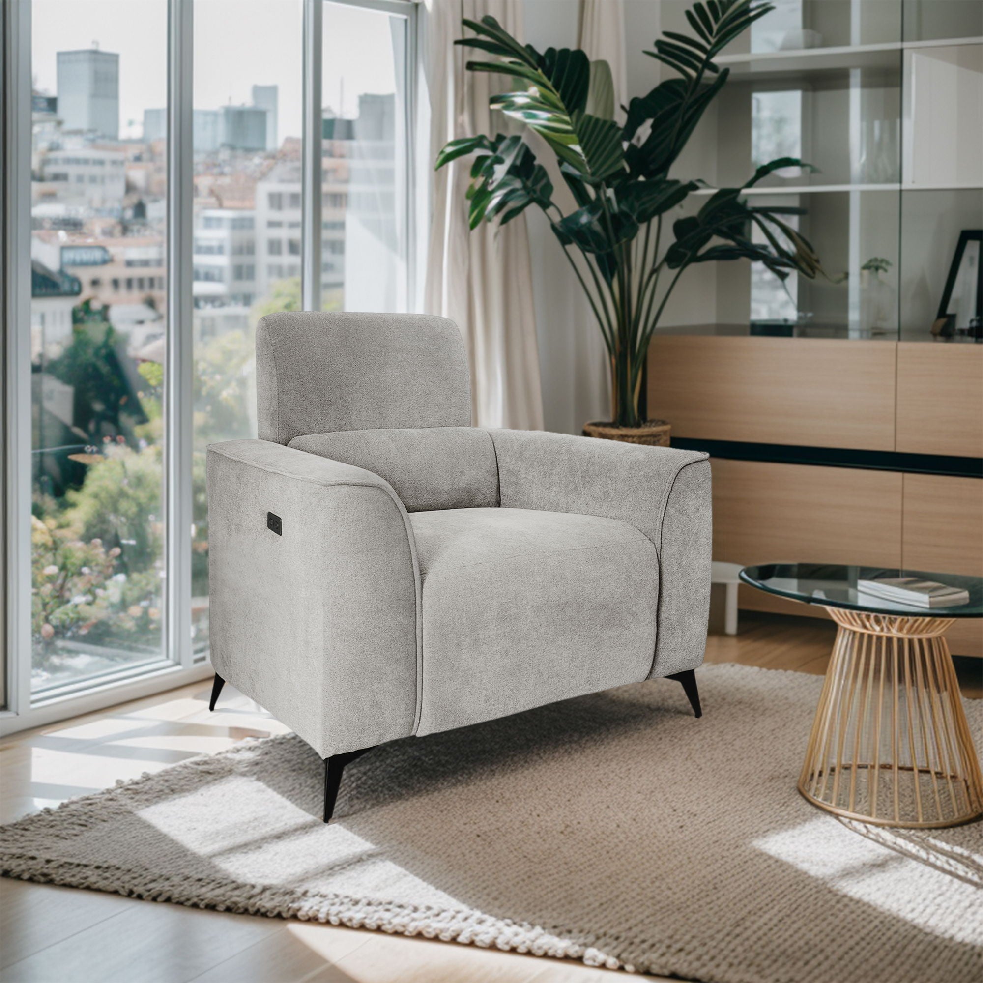 Madison - Power Recliner - Med Gray