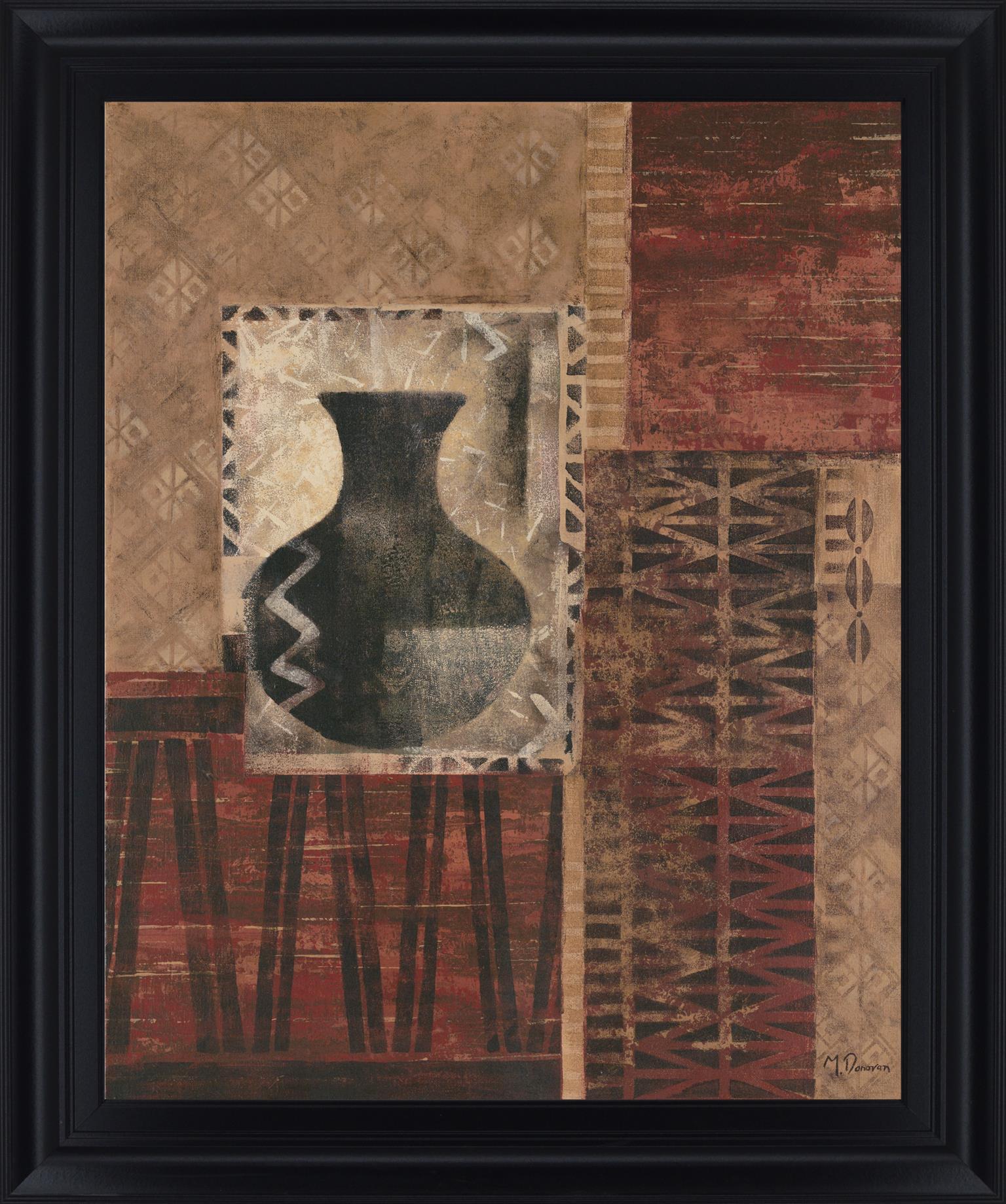 Earth Echoes - 28" x 34" Framed Wall Art - Dark Brown