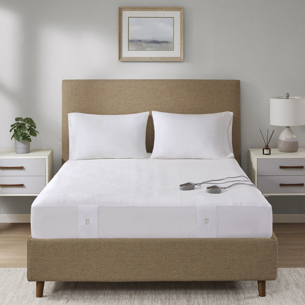 Cool Touch - Twin Long Heated Mattress Pad - White
