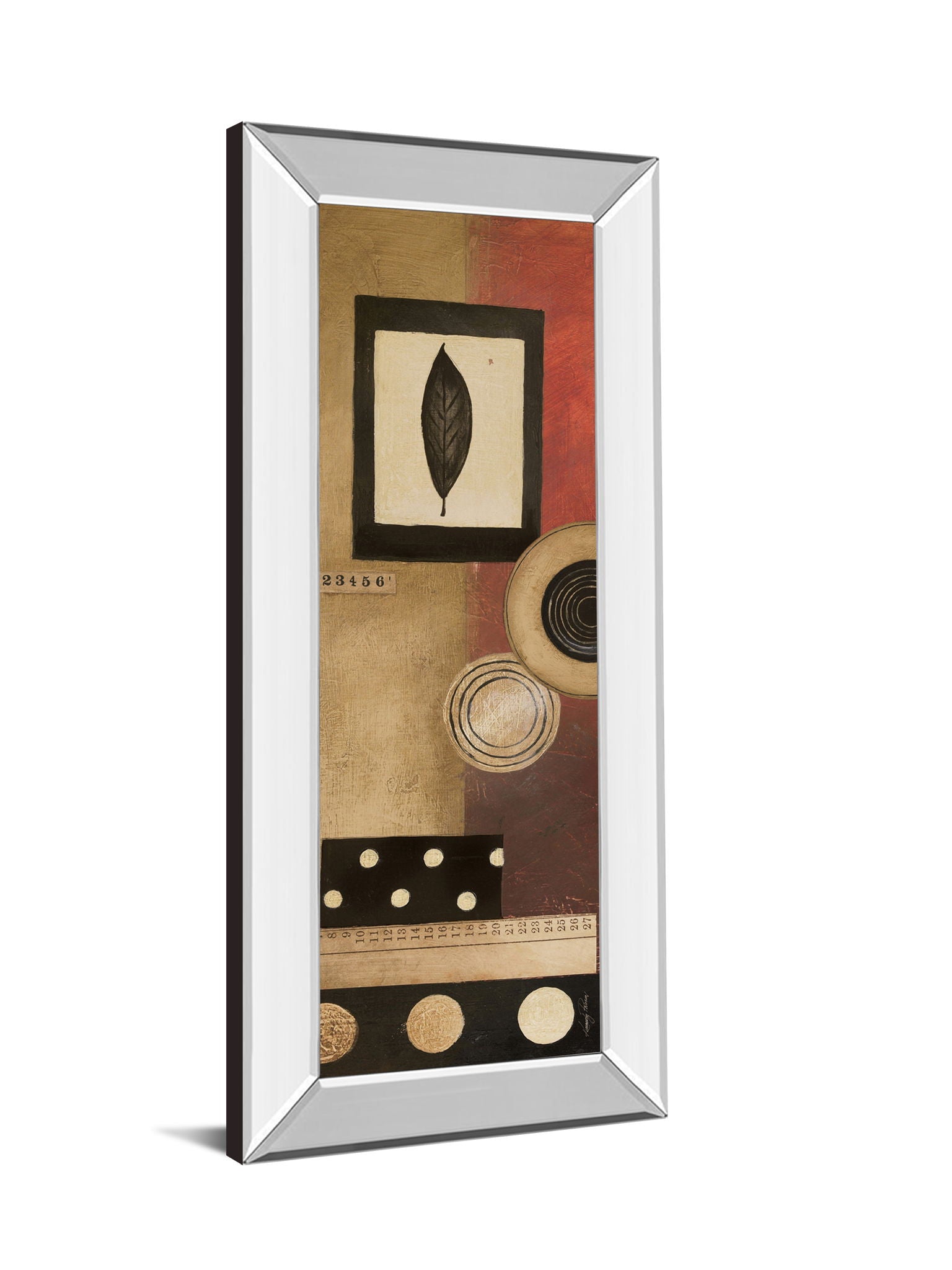 Radius Panel I By Kimberly Poloson - Mirror Framed Print Wall Art - Light Brown