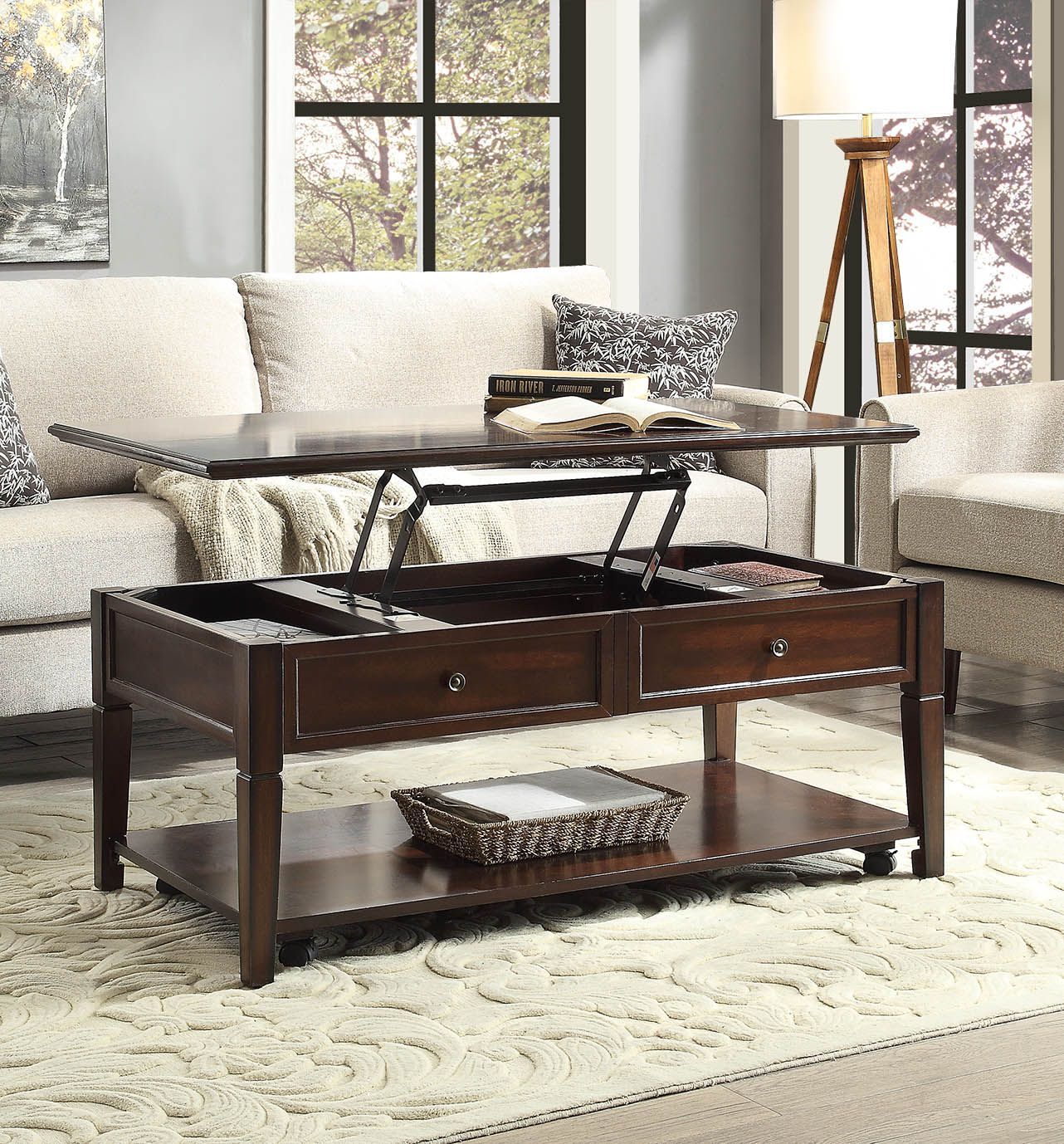 ACME Malachi Coffee Table in Walnut 80254