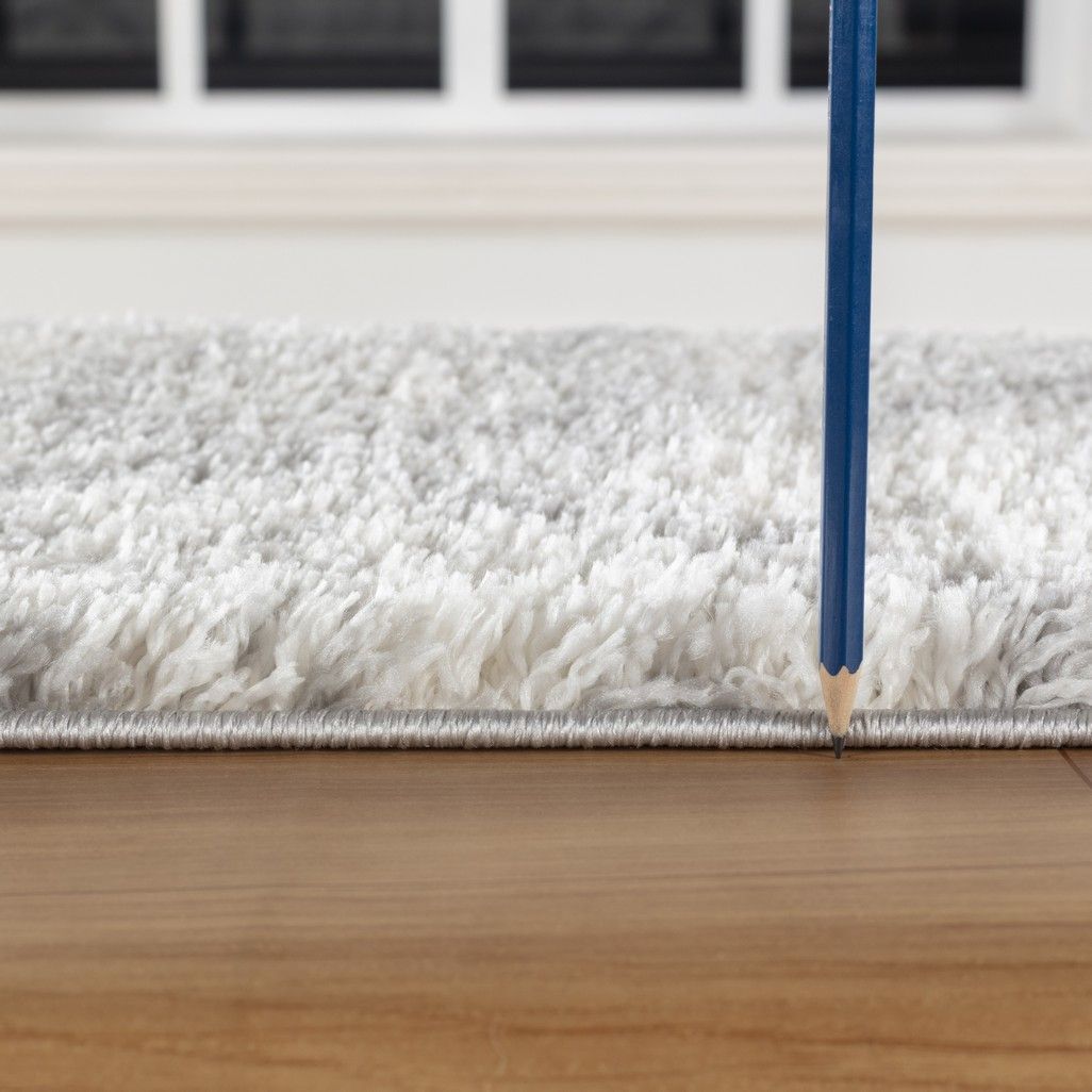 Loft Shag - 7'10" X 9'10" Polypropylene, Shaggy Area Rug - Gray