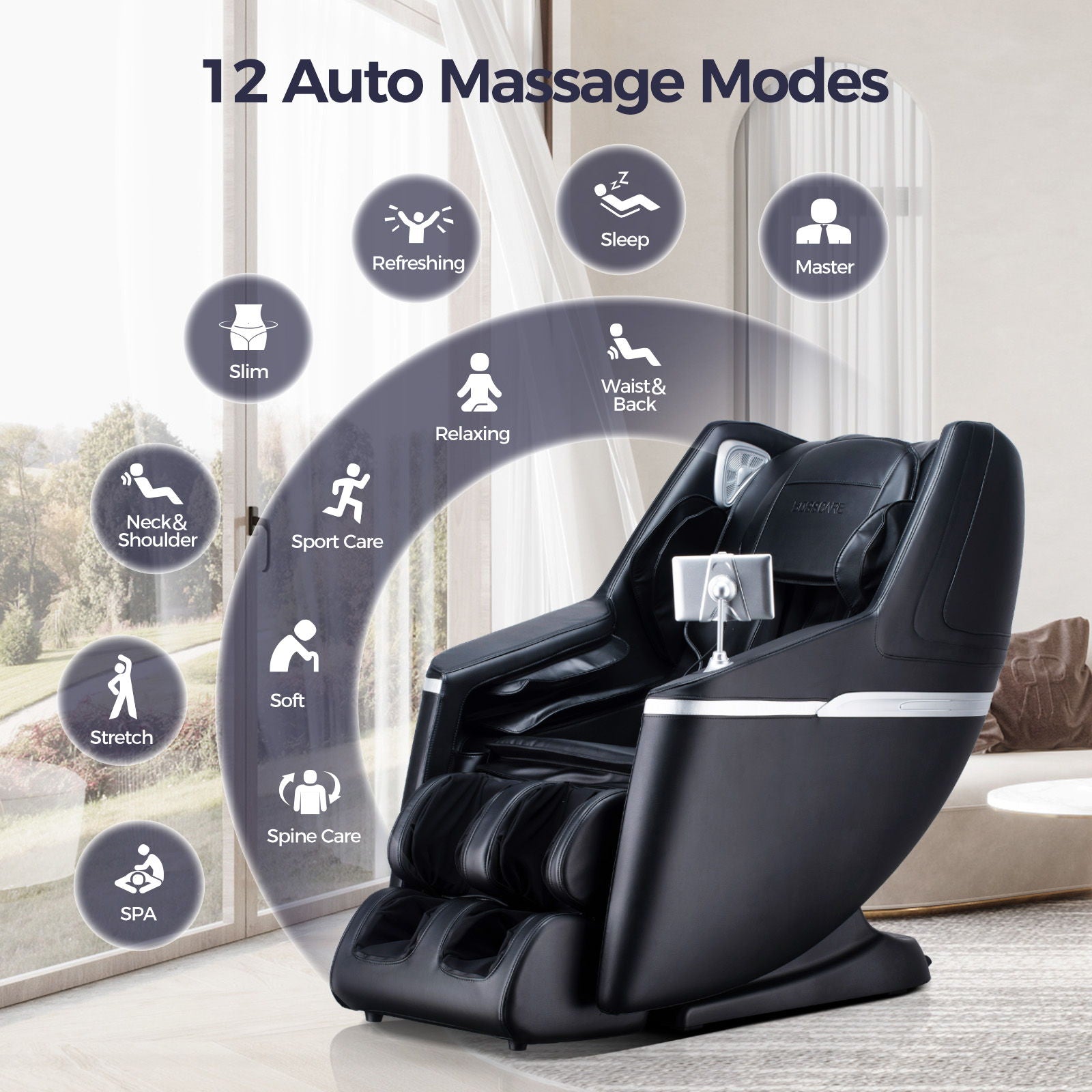 Bosscare - 3D Sl Zero Gravity Massage Full Body Chair With App Control Shiatsu Recline