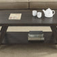 Athens Contemporary Wood Shelf Coffee Table in Weathered Espresso