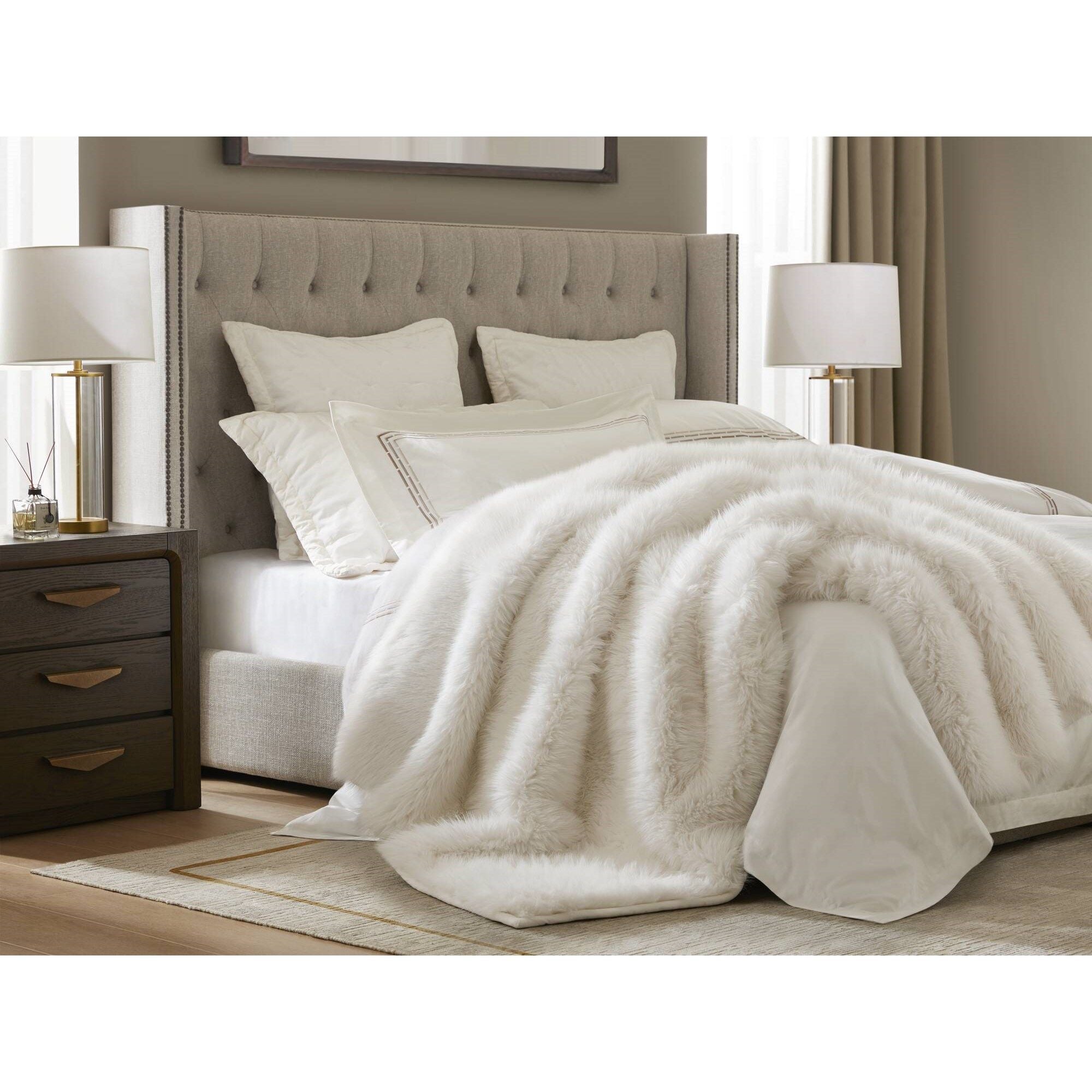 Botswana Animal Print - 60x80" Faux Fur Throw Blanket - Polar Bear