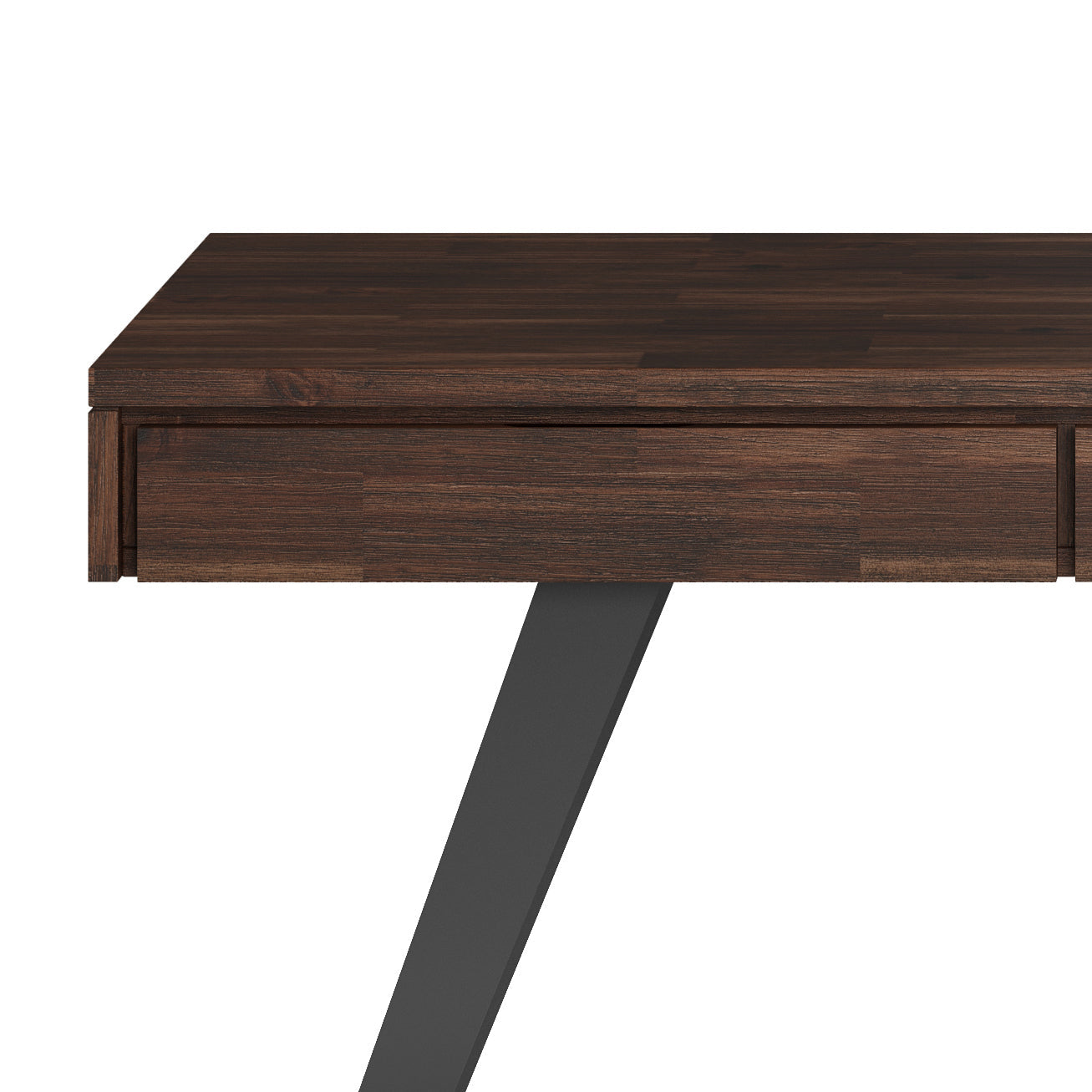 Lowry - Large Desk - Distressed Charcoal Brown