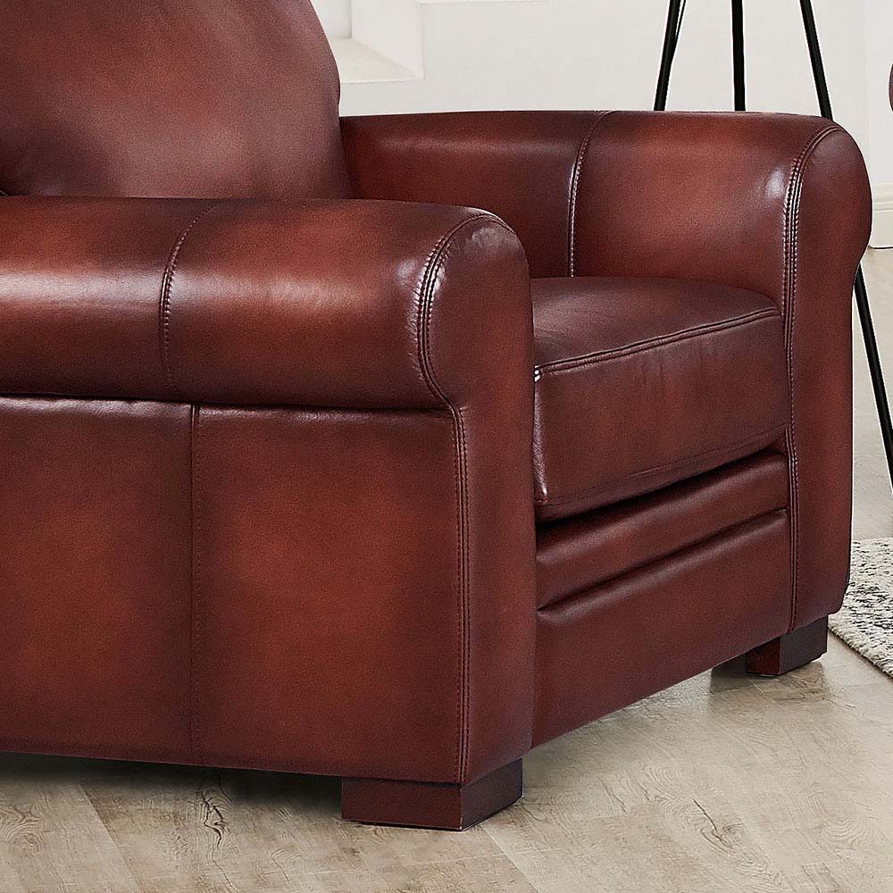 Brookfield - Waxy Pull Up Leather Chair - Mocha