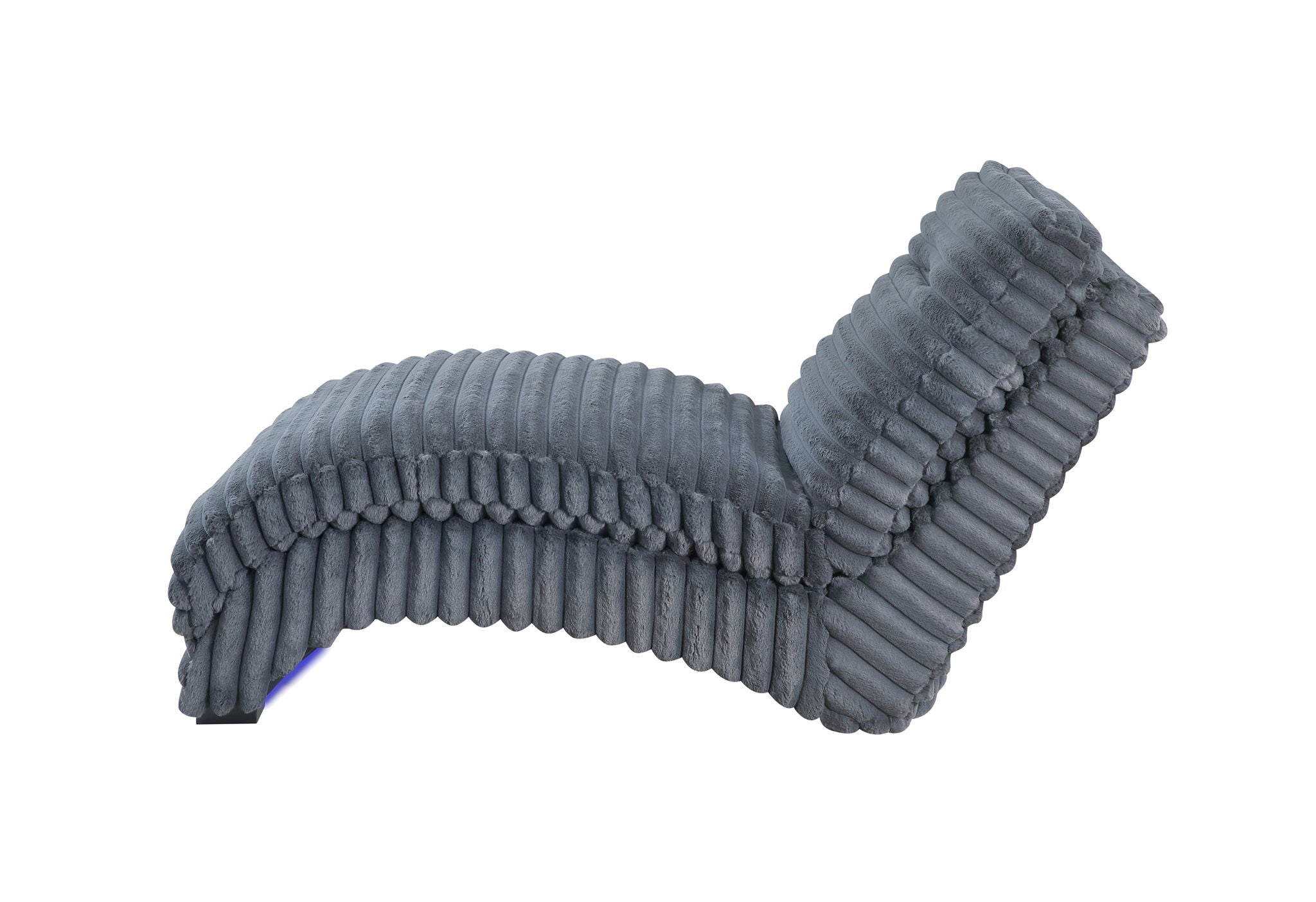 Dominic - Chaise With LED And USB - Gray