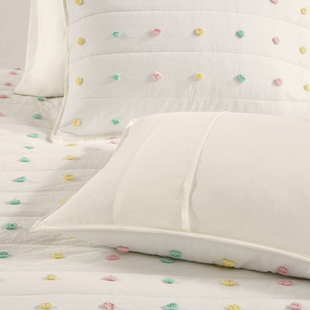 Callie - Pom Pom Coverlet Set Cotton - Multi