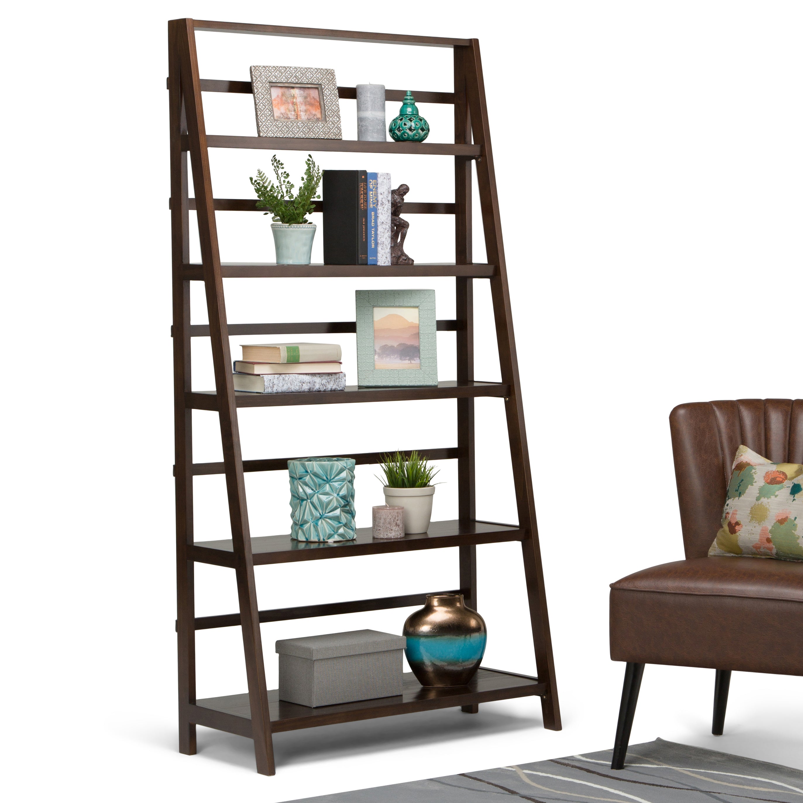 Acadian - Wide Bookcase - Brunette Brown