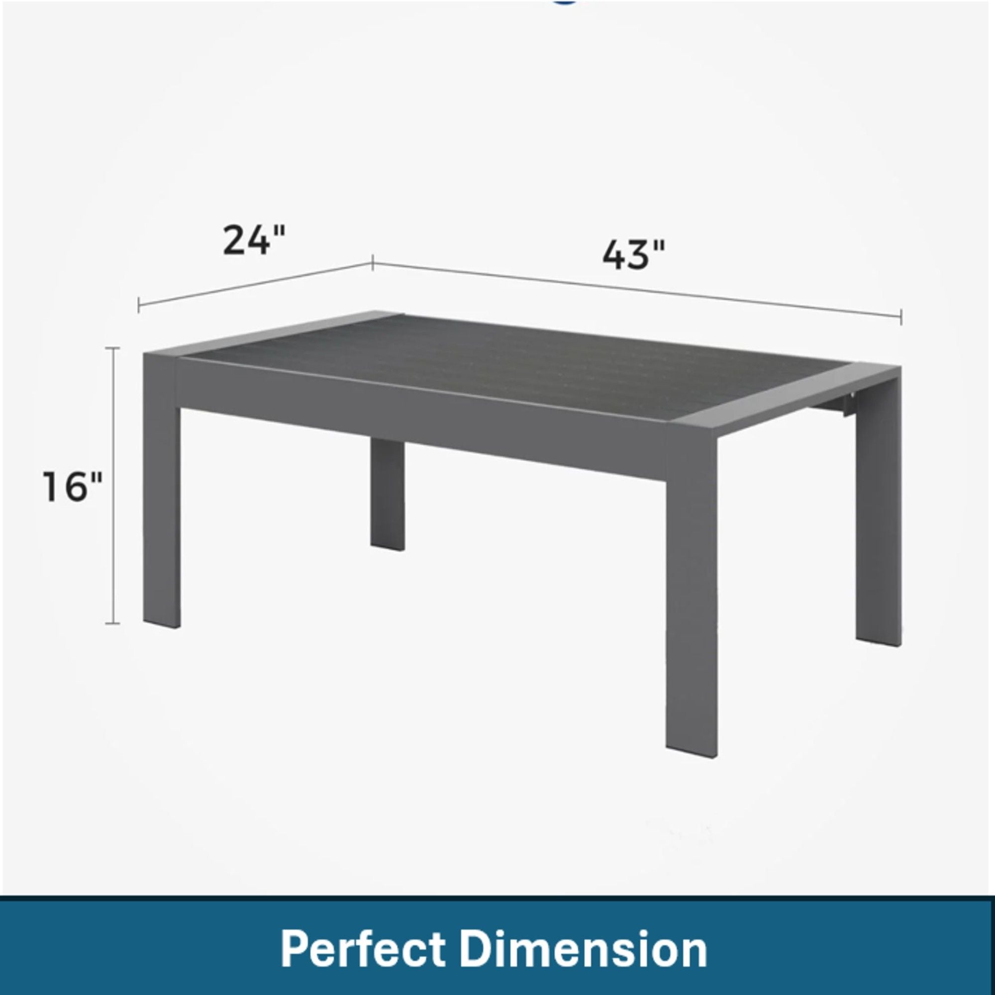 Modern Rectangle Outdoor Coffee Table