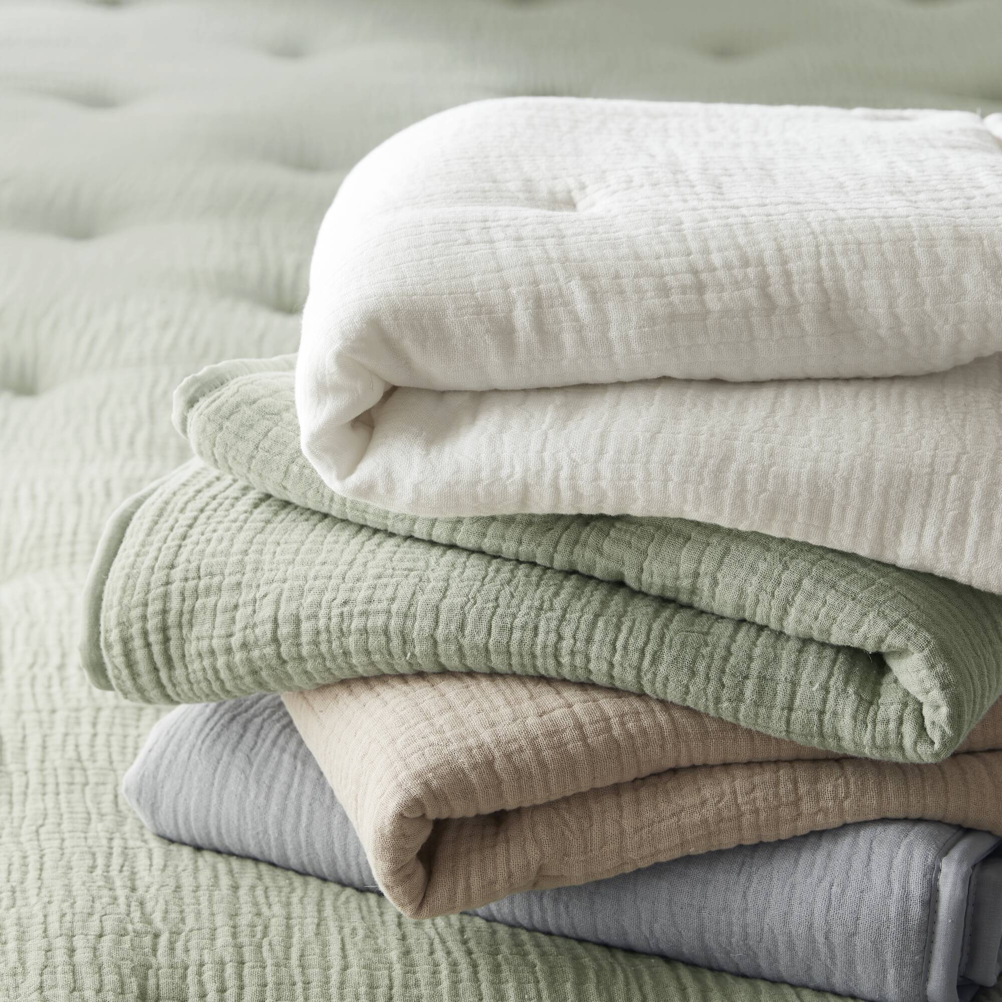 Breeze - Gauze Embroidered Euro Sham - Taupe