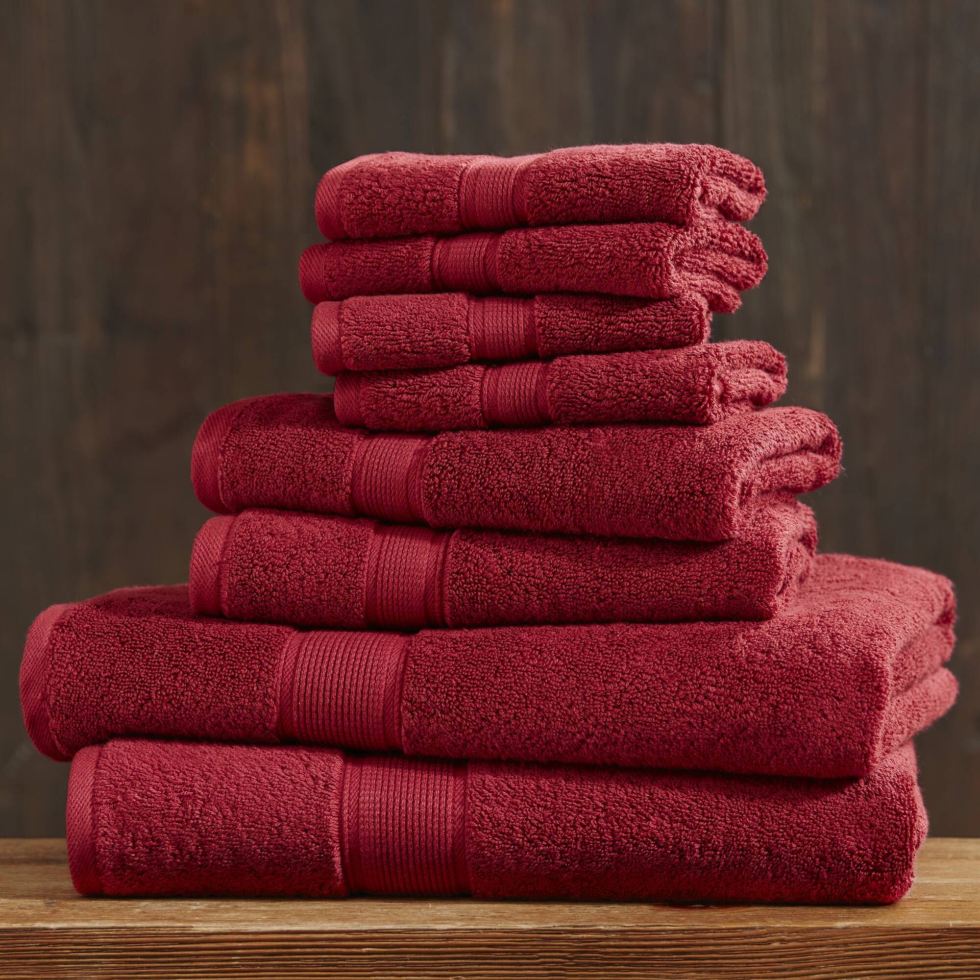 800GSM - Ultra-Soft Absorbent Towel Set - Bright Red