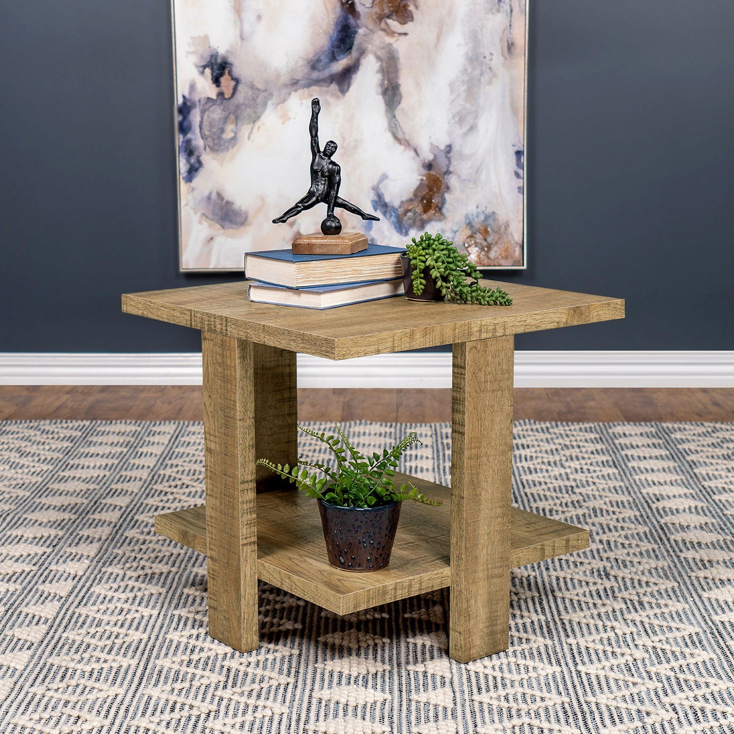 Square End Table - Mango Color