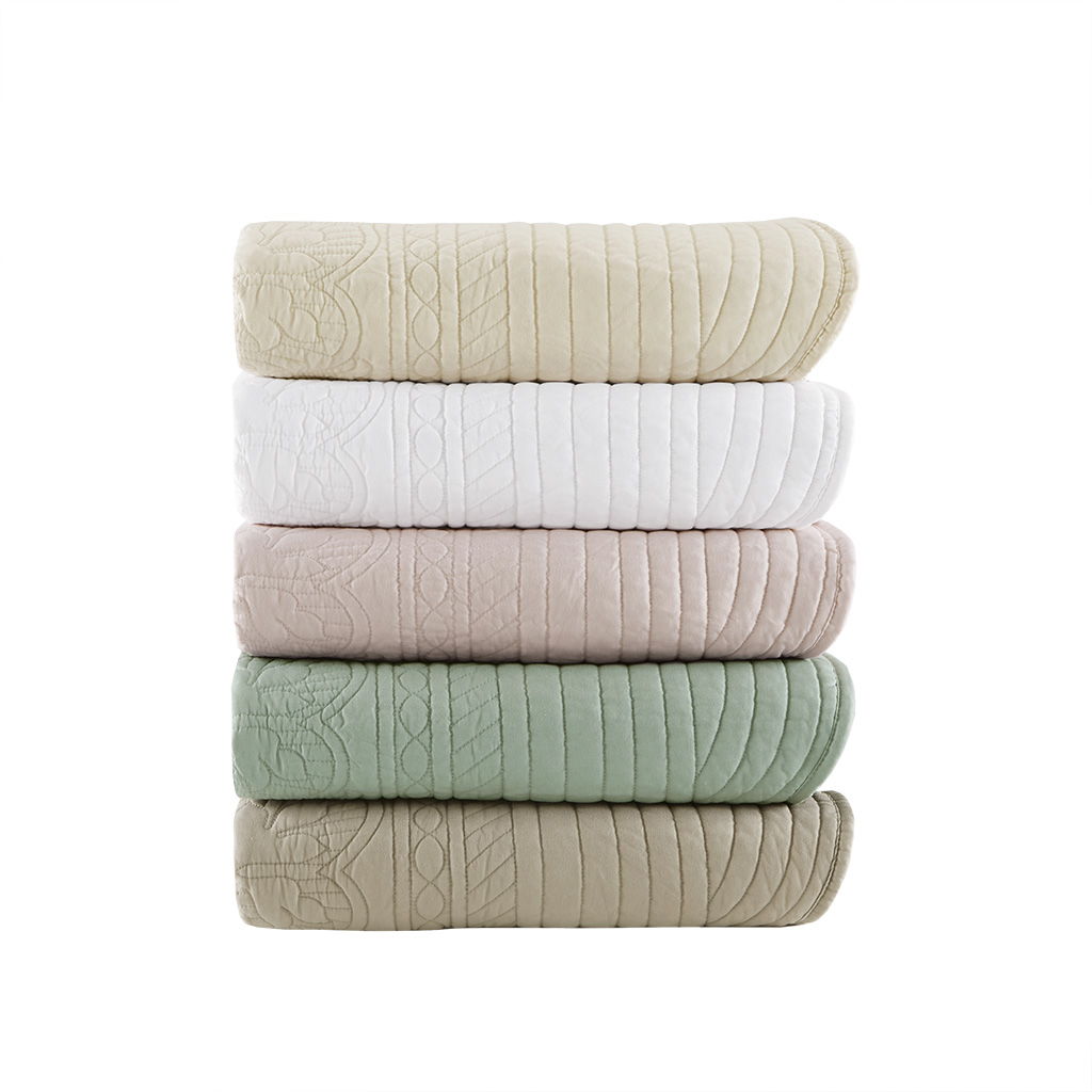 Tuscany - Oversized Quilted Throw - Blush