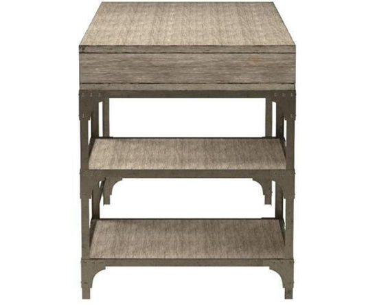 ACME Gorden Desk in Weathered Oak & Antique Silver 92325