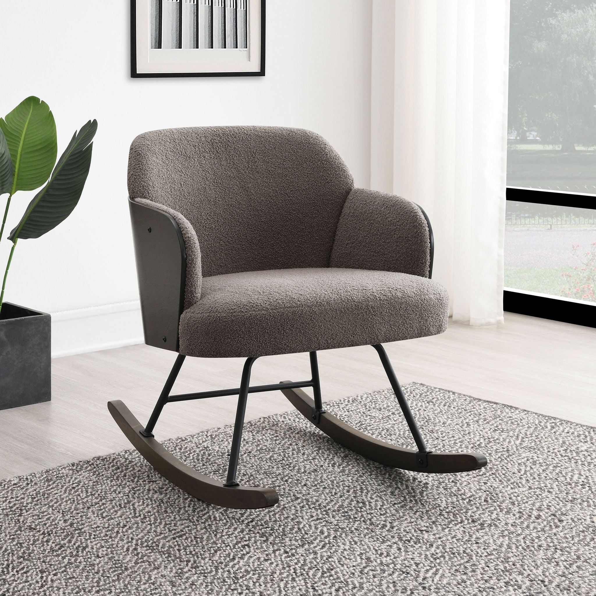 Valera - Upholstered Mid Back Rocking Chair