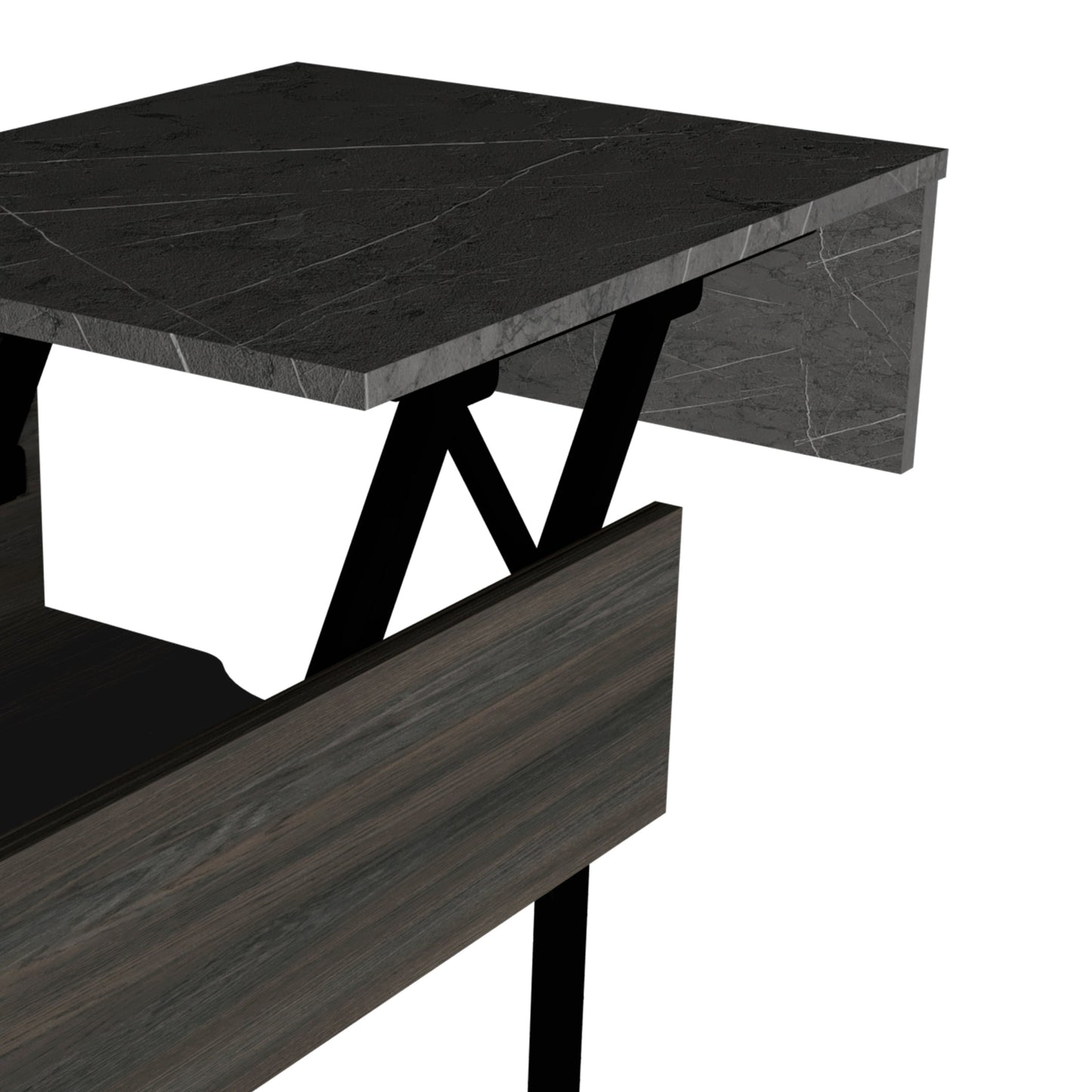 Lift Top Coffee Table 2 Dazza, One Drawer, Carbon Espresso / Onyx Finish