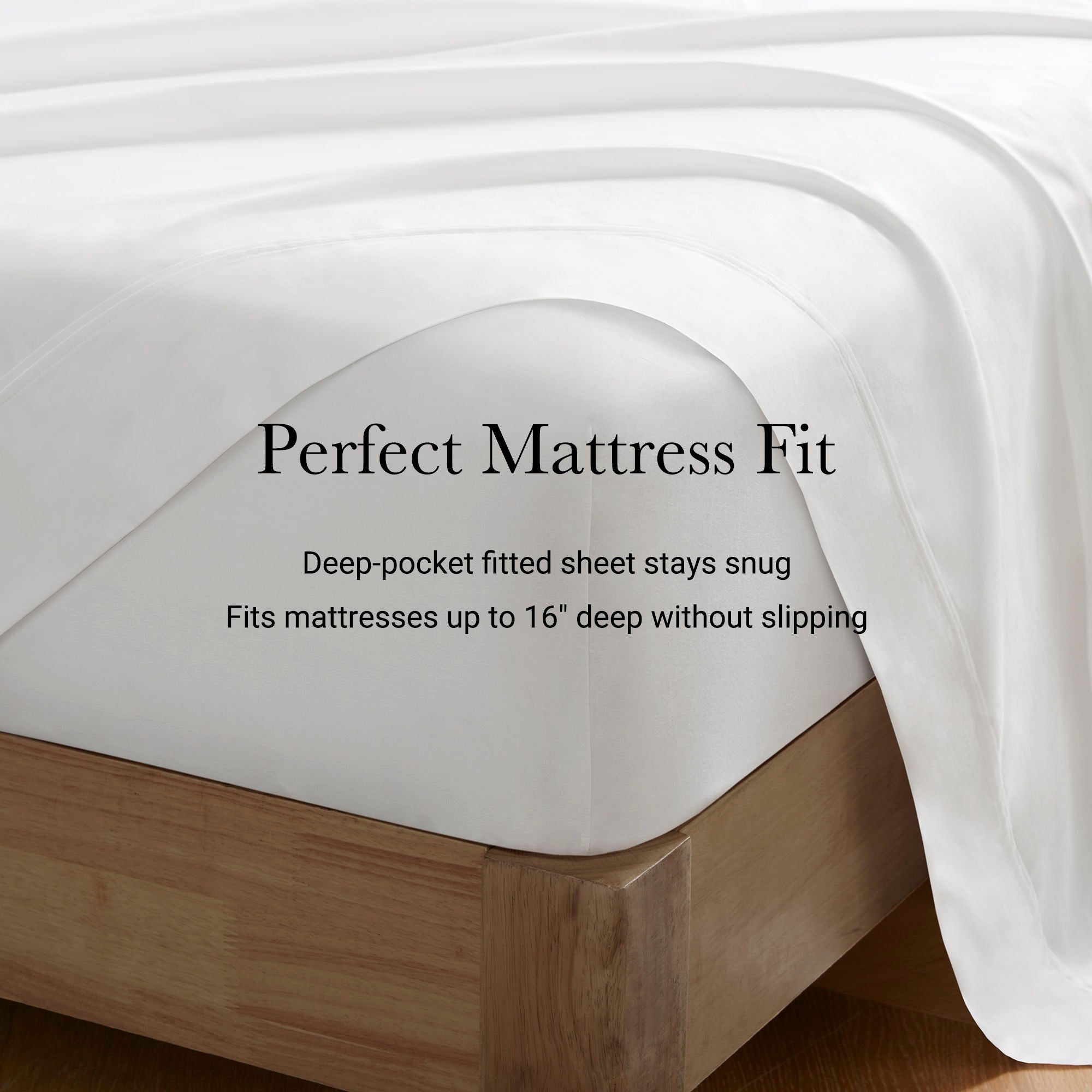 California King Sateen Sheet Set - White