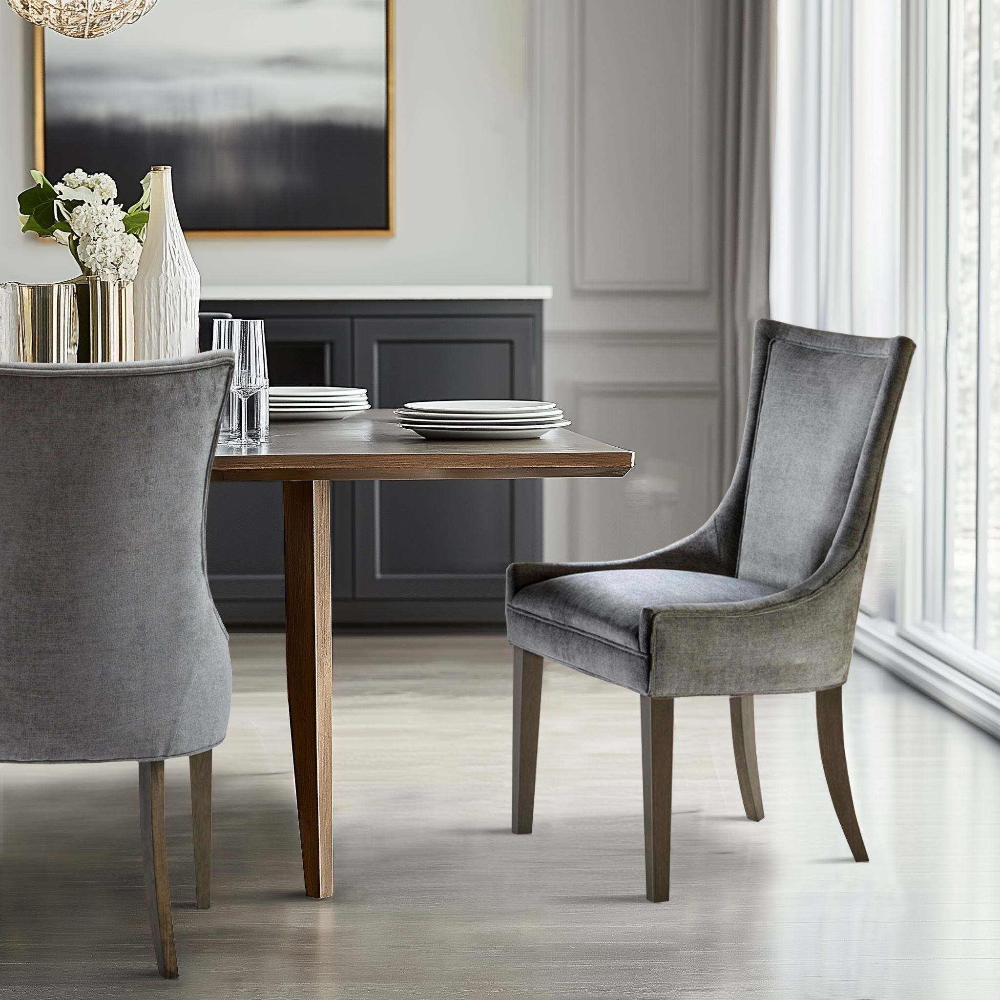 Ultra - Dining Side Chair (Set of 2) - Dark Gray