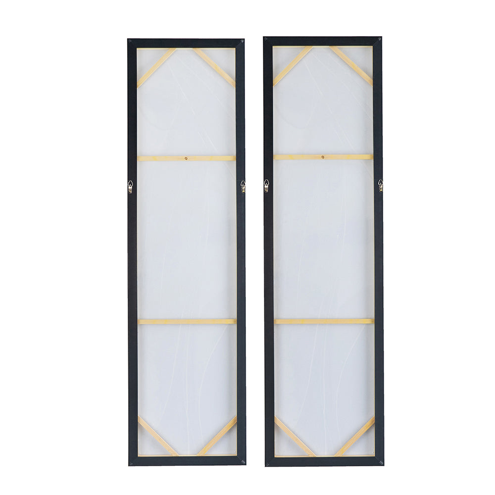 Set of 2 Elongated Modern Abstract Oil Paintings, Wall Art  for Living Room Dining Room  Bedroom  Office Entryway, 20" x 71"