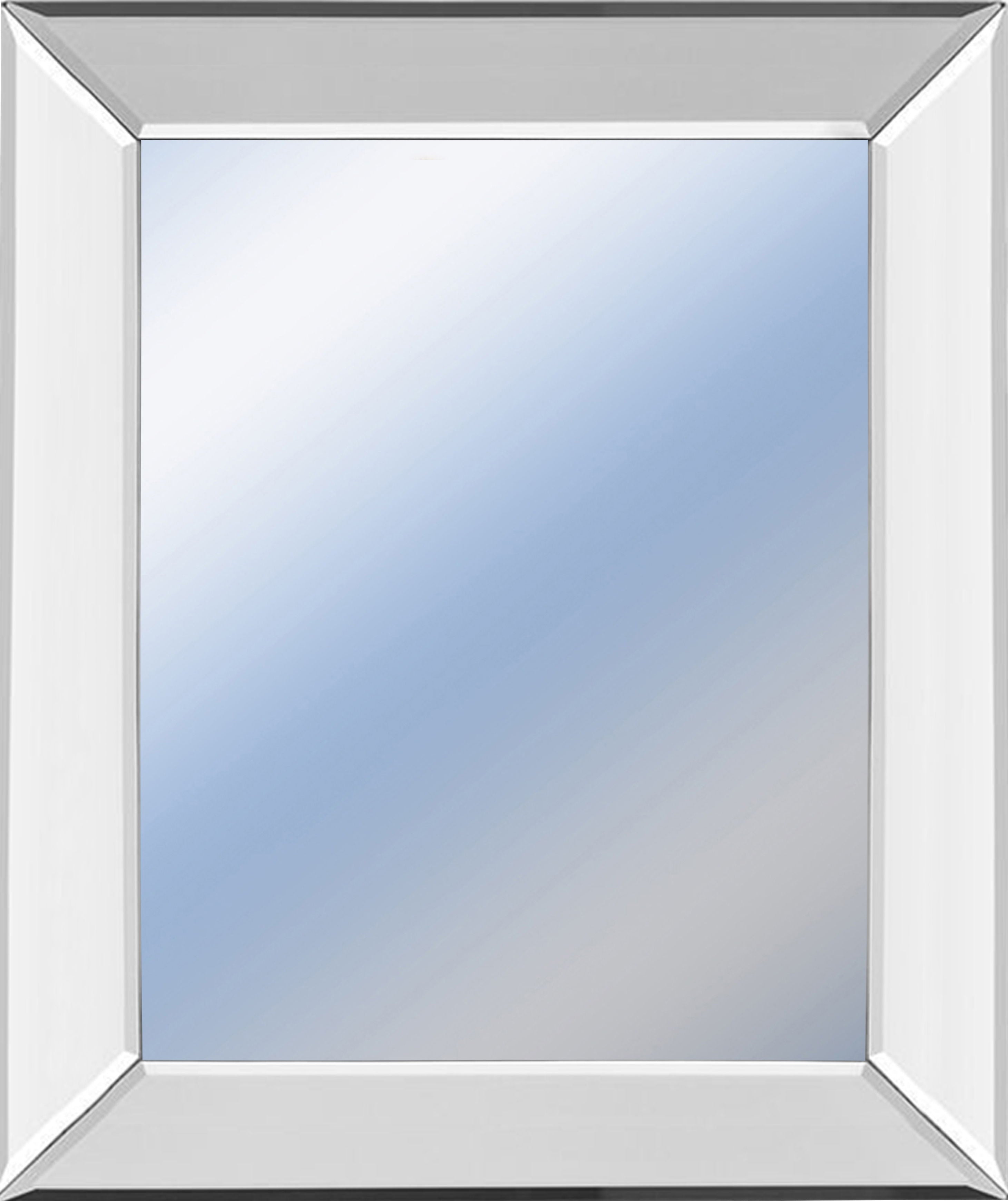 22x26 Decorative Framed Wall Mirror By Classy Art Mirror - White