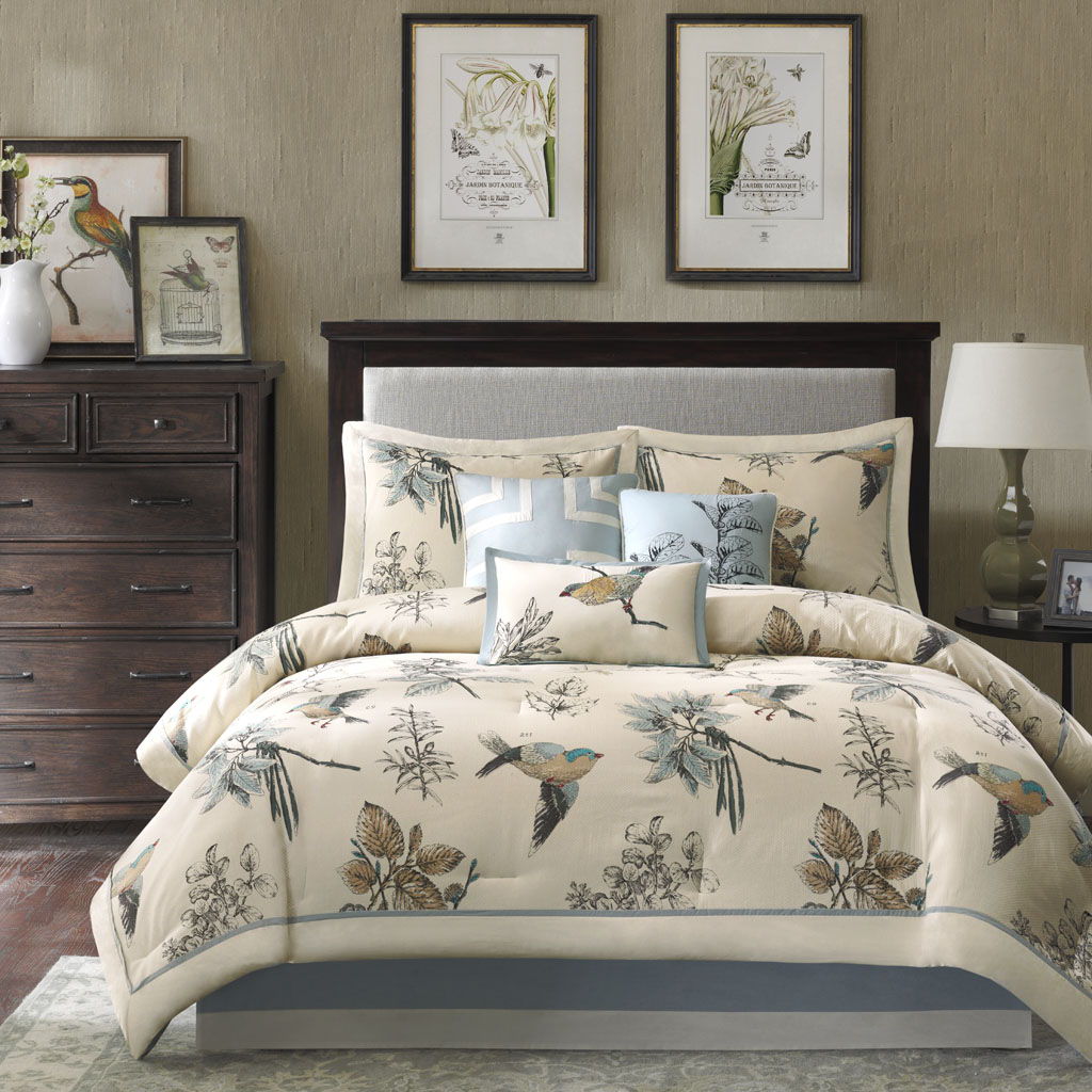Quincy - California King Piece Comforter (Set of 7) - Khaki