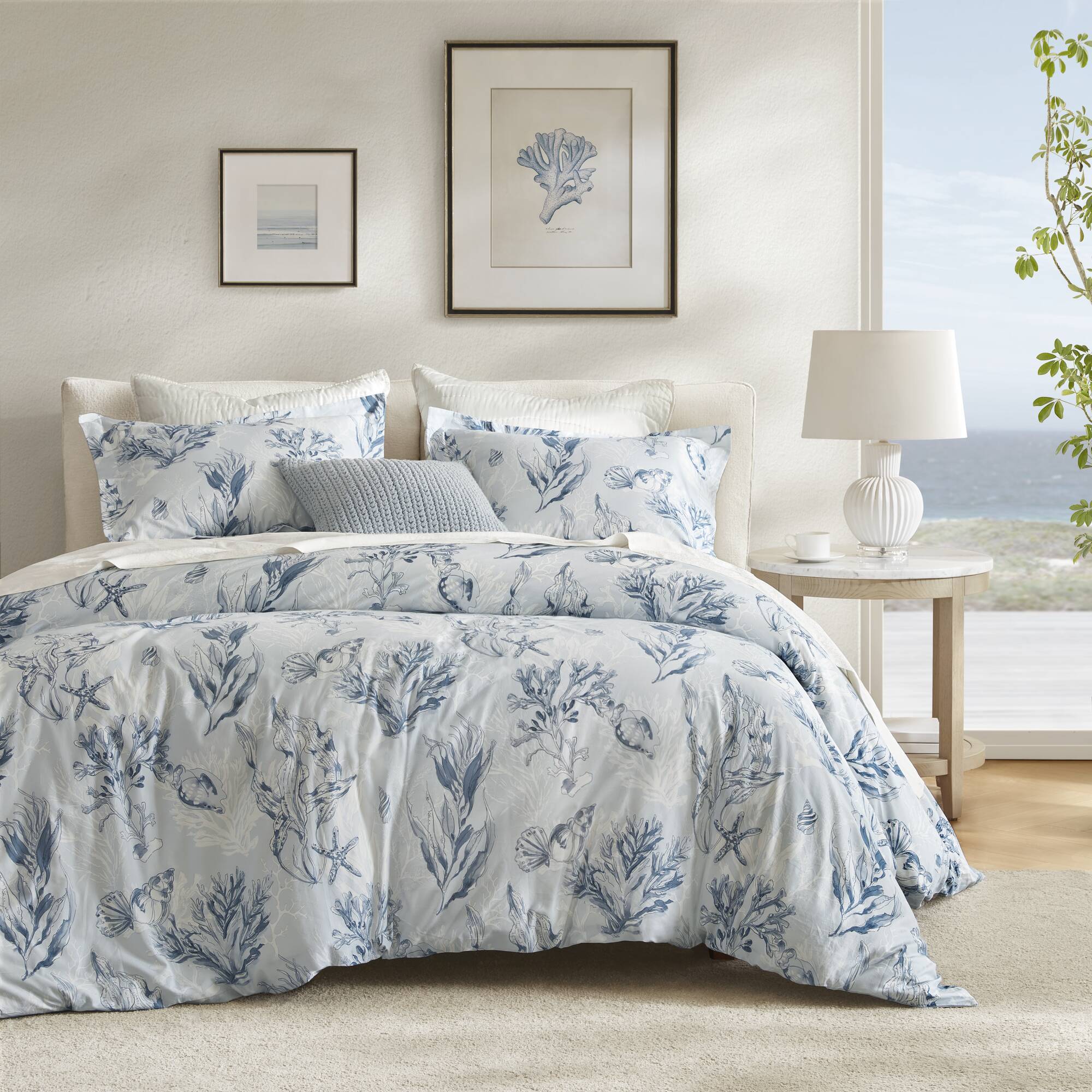 Fashion - Full/Queen 100% Sateen Duvet Cover Set - Navy/Blue