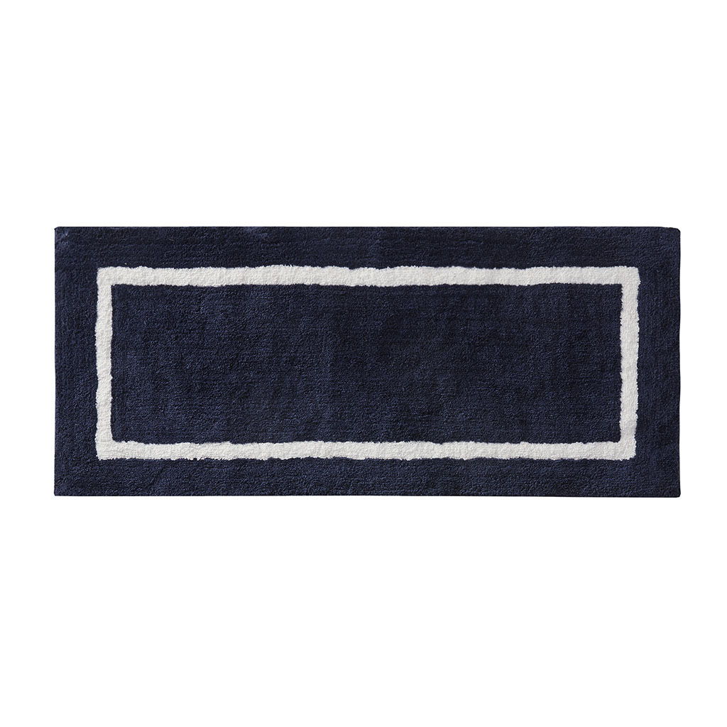 Bittman - 21" x 34" Reversible Bath Rug - Navy
