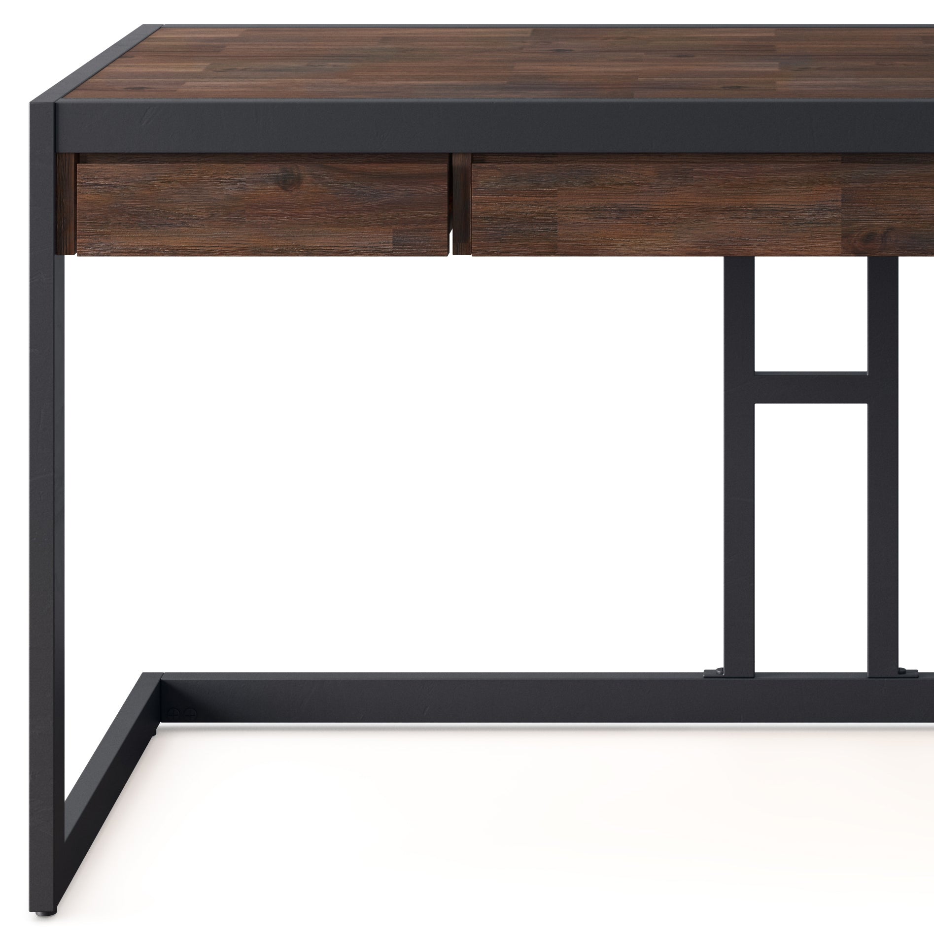 Erina - Desk - Distressed Charcoal Brown