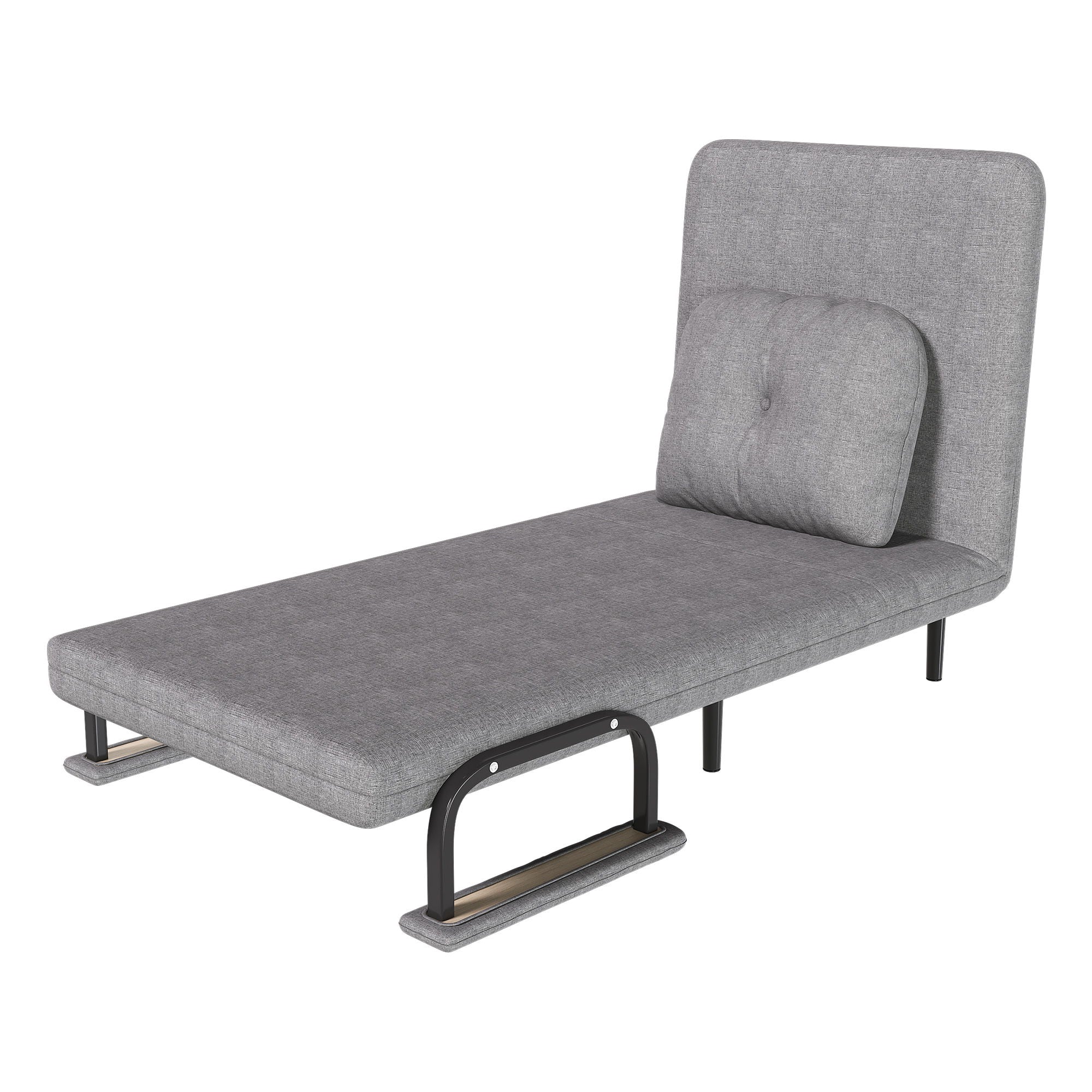 3 In 1 Convertible Folding Sofa Bed With Adjustable Backrest And Pillow